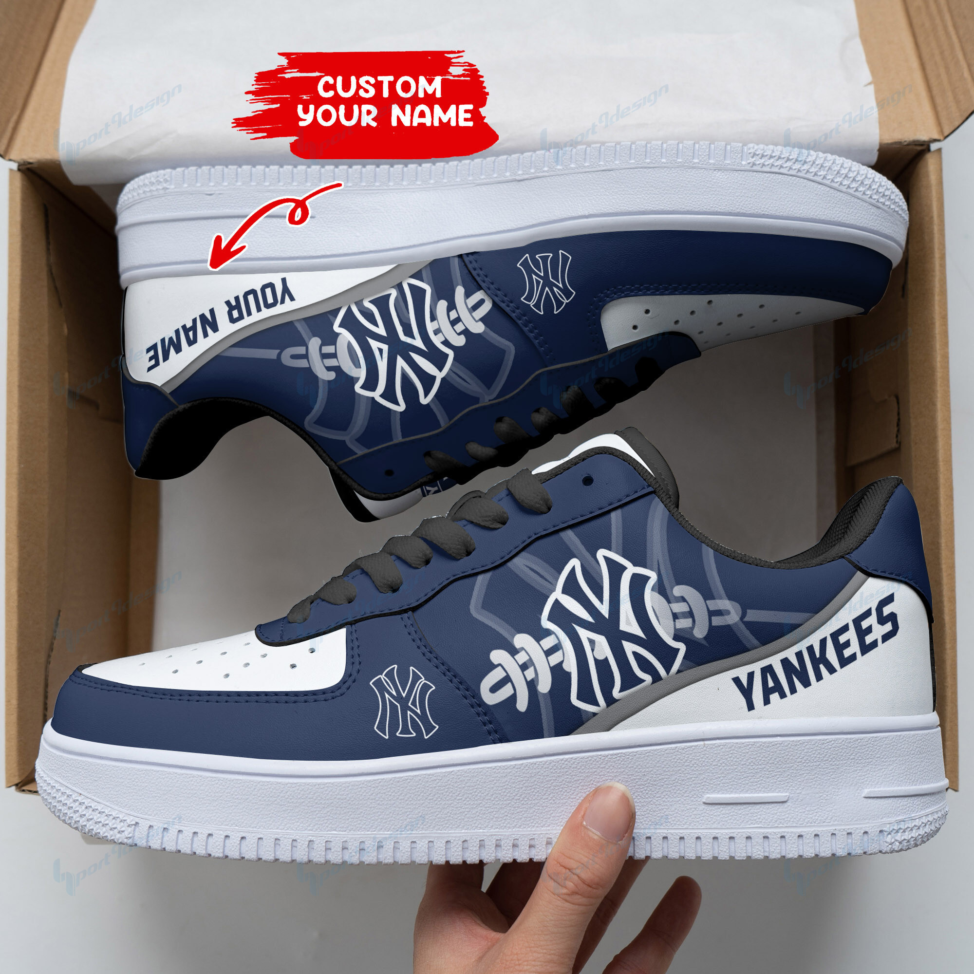 JWFancy New York Yankees NFL Air Low-Top Sneakers Shoes For Men And Women