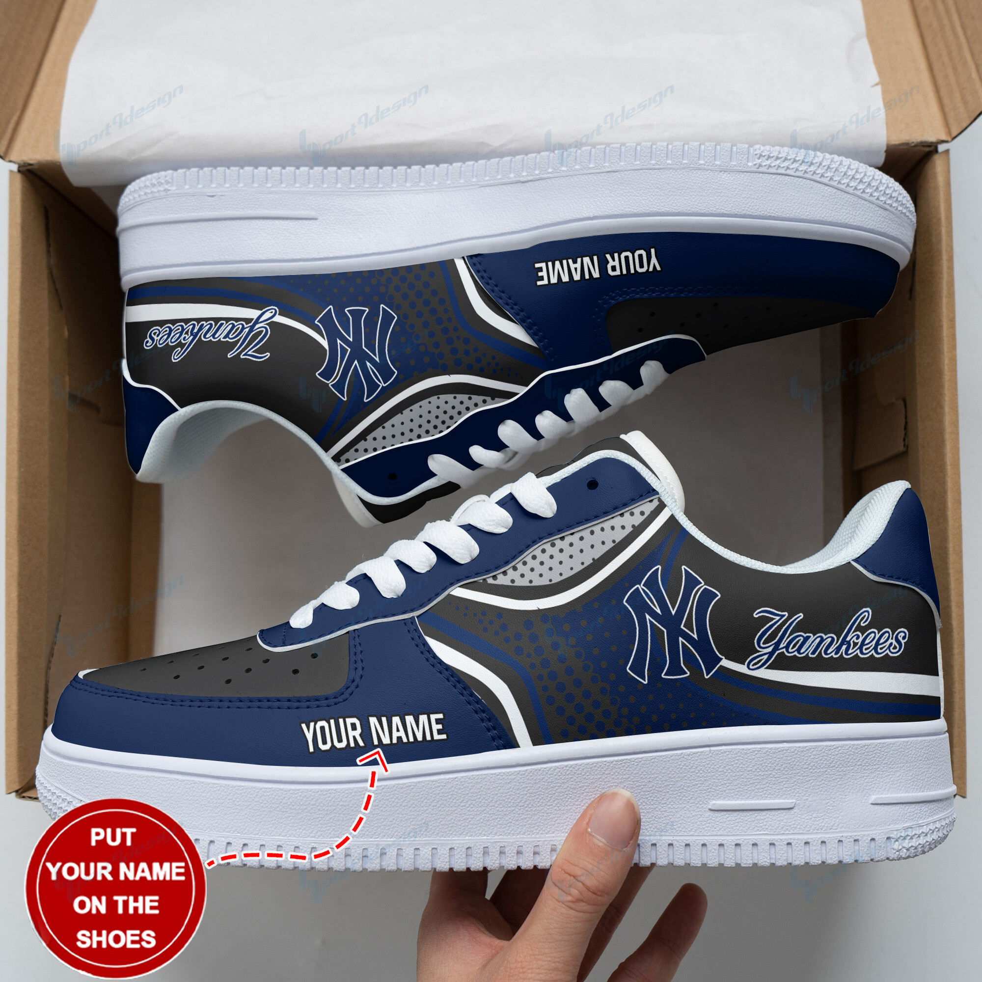 JWFancy New York Yankees NFL Air Low-Top Sneakers Shoes For Men And Women