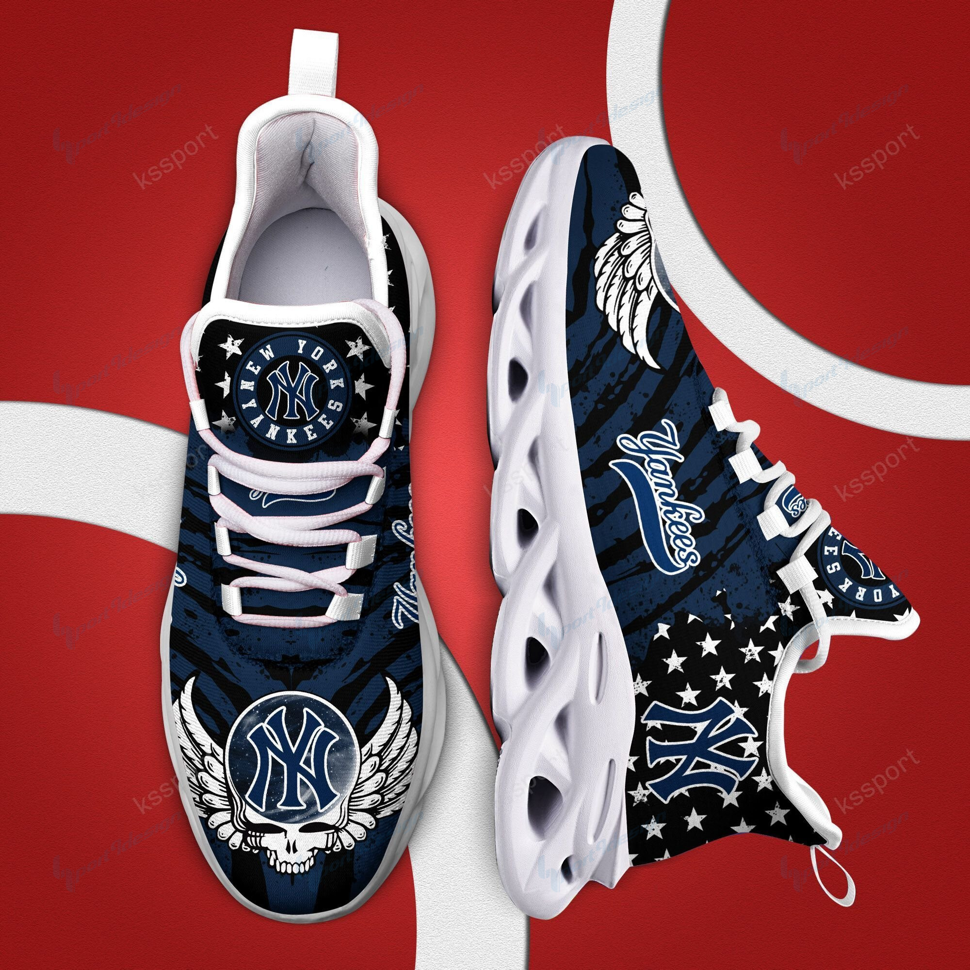 JWFancy New York Yankees NFL Max Soul Shoes Sneakers For Men And Women
