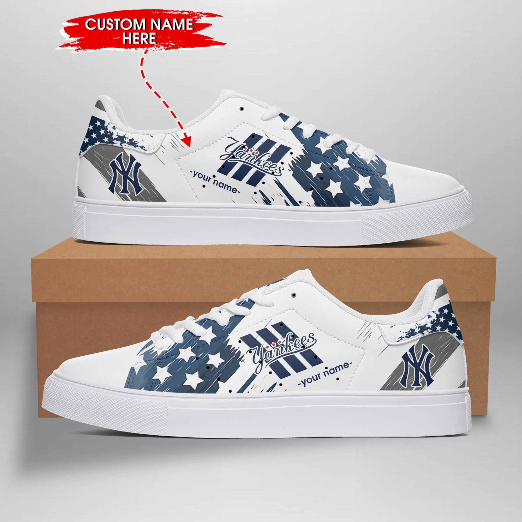JWFancy New York Yankees Skate Stan Shoes Sneakes For Men And Women