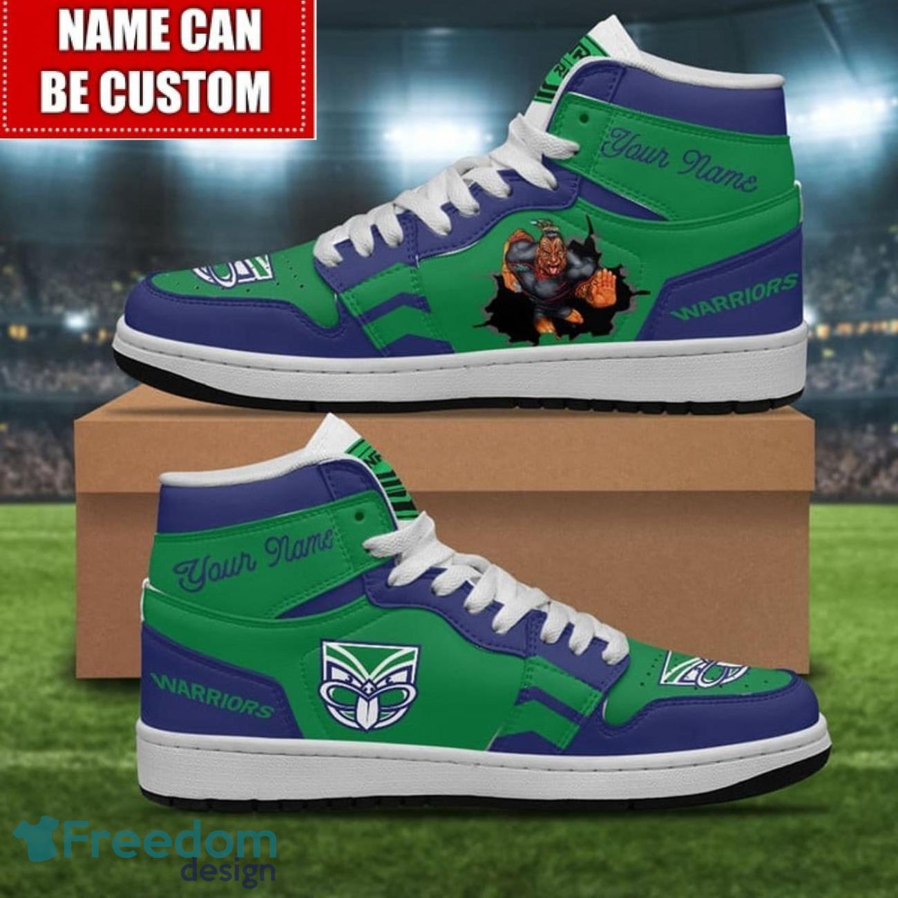 JWFancy New Zealand Warriors AJ1 High Sneakers Shoes For Men And Women