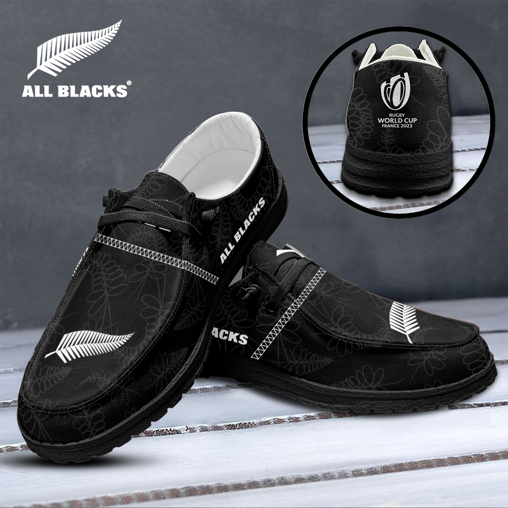 JWFancy New Zealand x Rugby World Cup Hey Dude Shoes Wally Men's Lace Up Loafers Comfortable For Men And Women