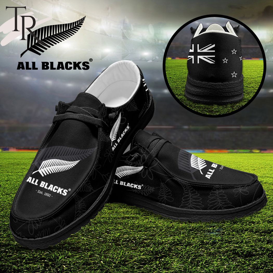 JWFancy New Zealand x Rugby World Cup Hey Dude Shoes Wally Men's Lace Up Loafers Comfortable For Men And Women