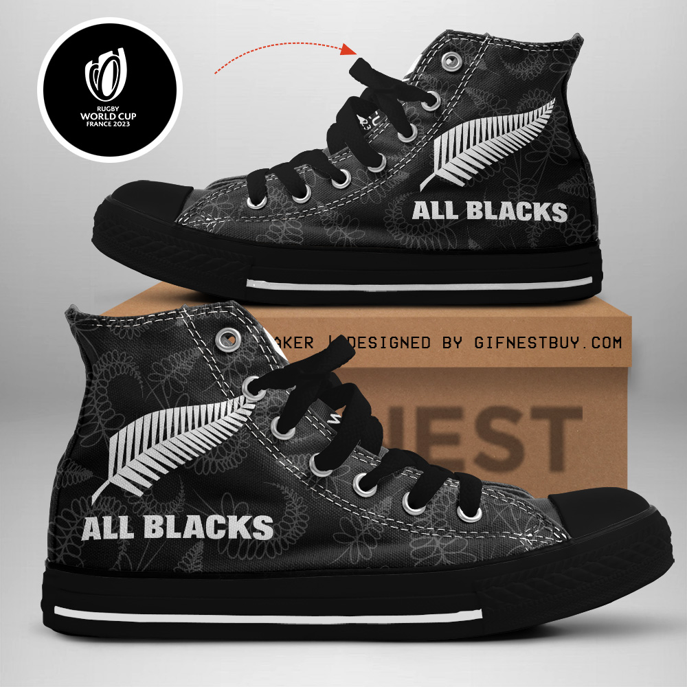 JWFancy New Zealand x Rugby World Cup High Top Canvas Sneakers Shoes For Men And Women