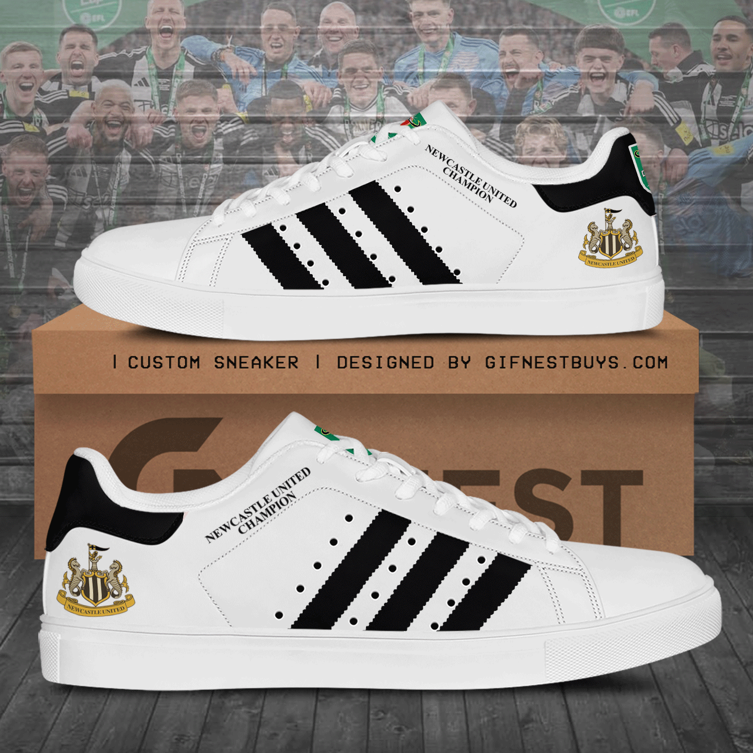 JWFancy Newcastle United Skate Stan Shoes Sneakes For Men And Women