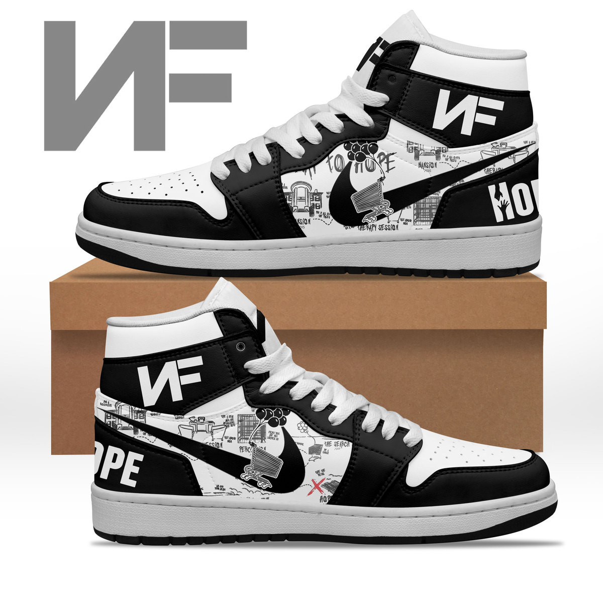 JWFancy NF Hope AJ1 High Sneakers Shoes For Men And Women