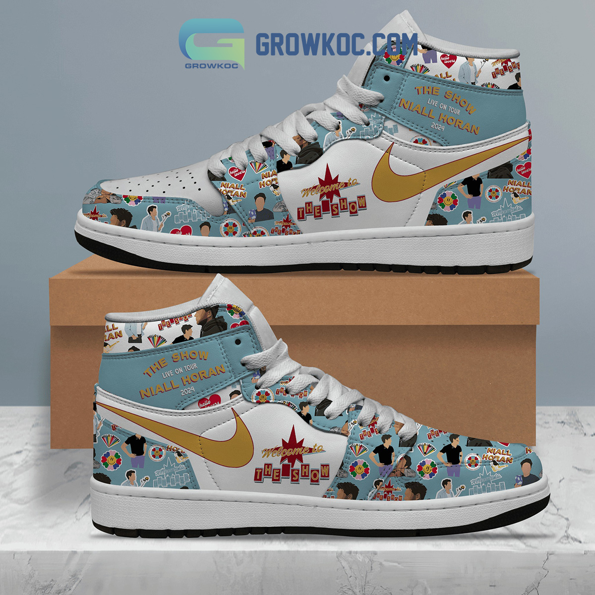 JWFancy Niall Horan AJ1 High Sneakers Shoes For Men And Women