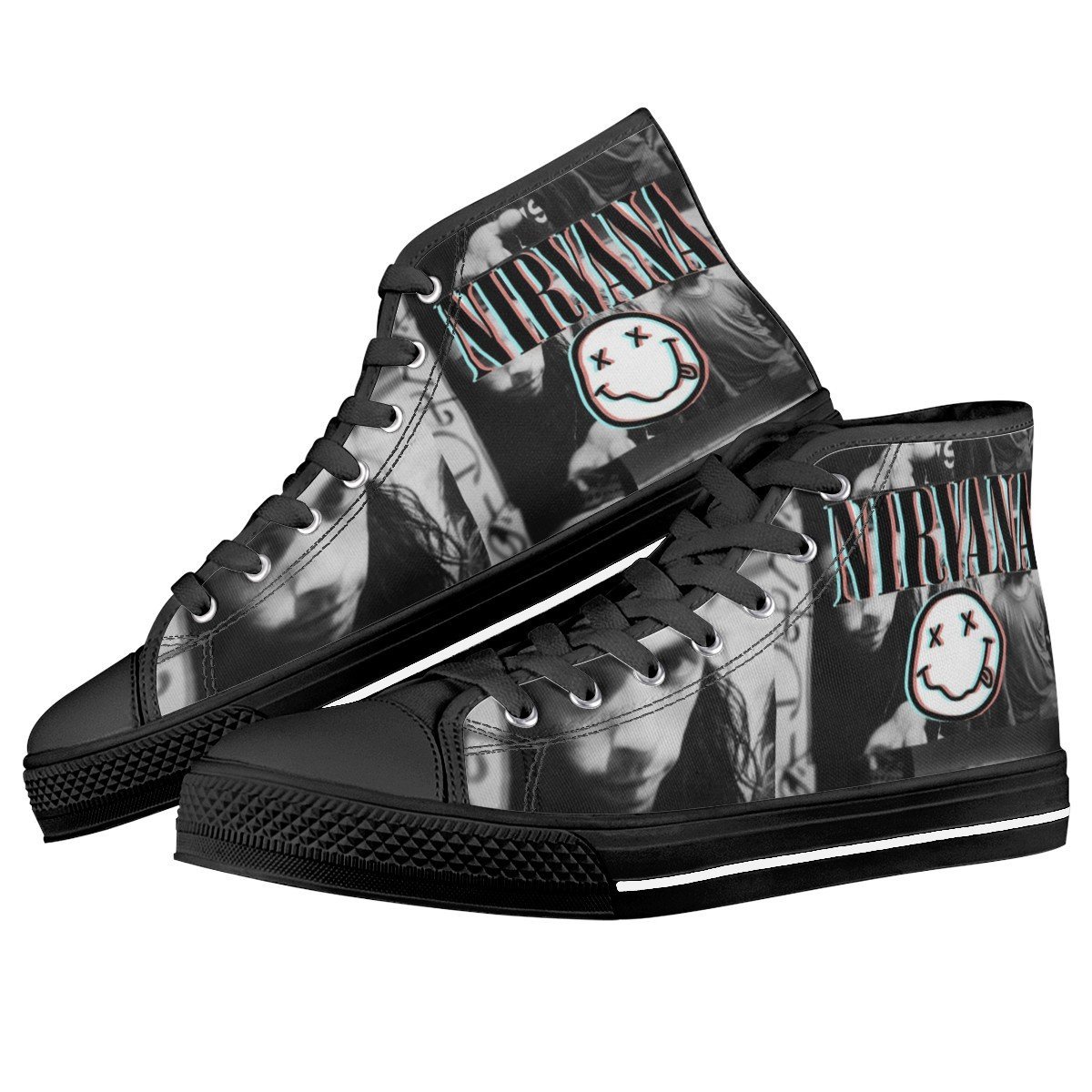 JWFancy Nirvana High Top Canvas Sneakers Shoes For Men And Women