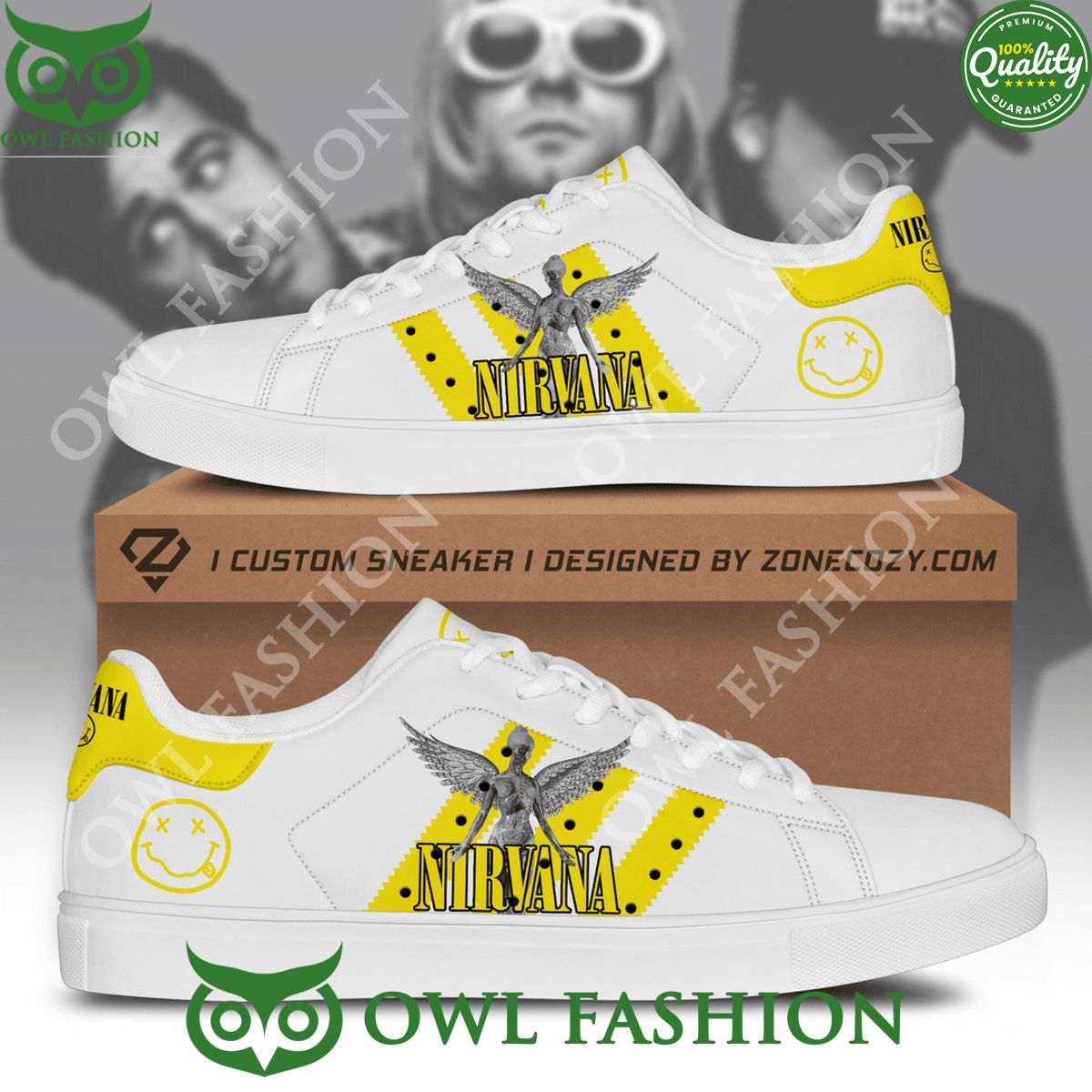 JWFancy Nirvana In Utero Skate Stan Shoes Sneakes For Men And Women