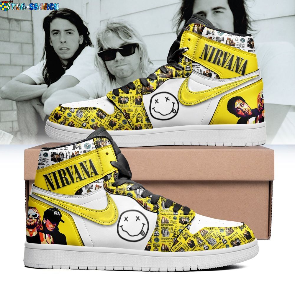 JWFancy Nirvana Rock Band AJ1 High Sneakers Shoes For Men And Women