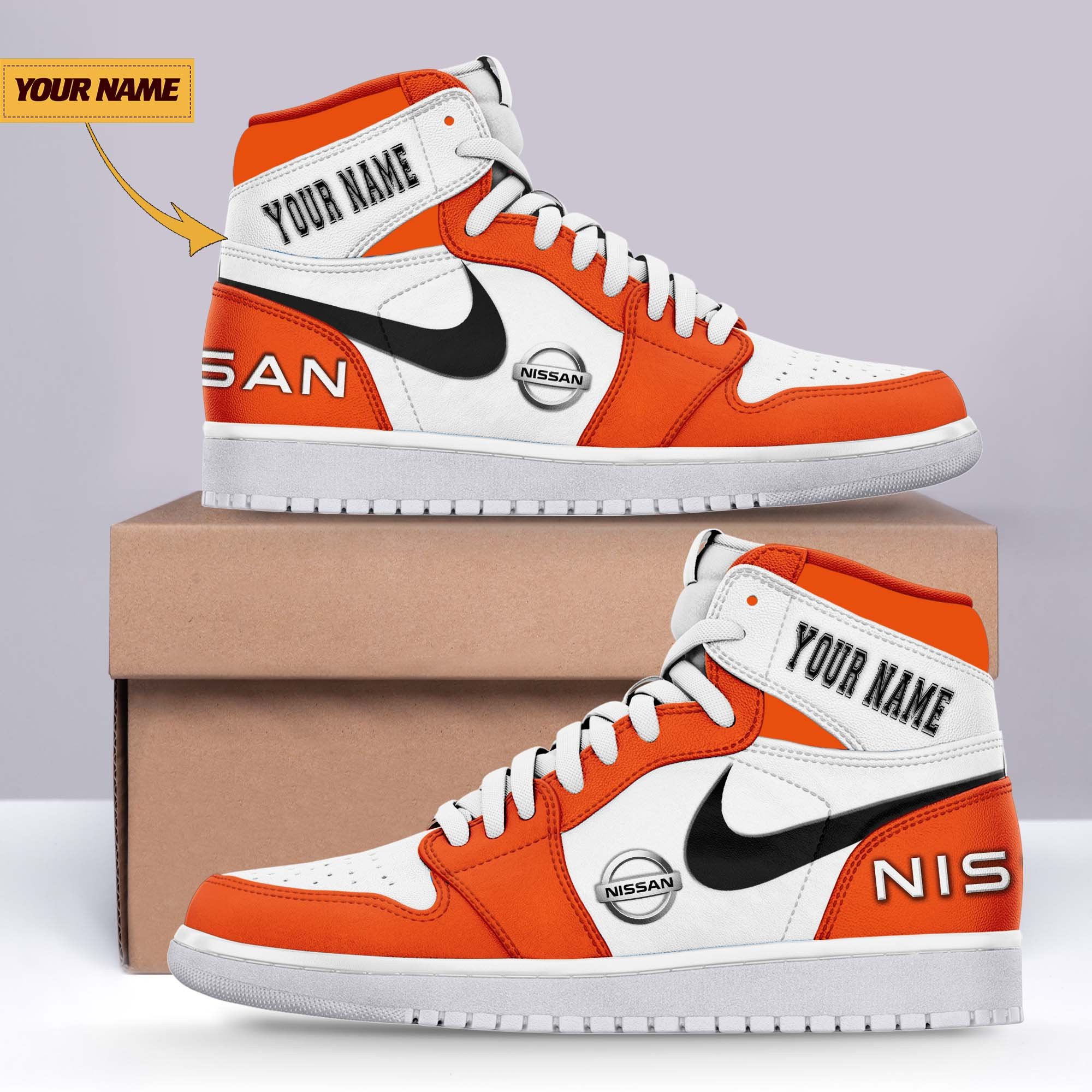JWFancy Nissan AJ1 High Sneakers Shoes For Men And Women