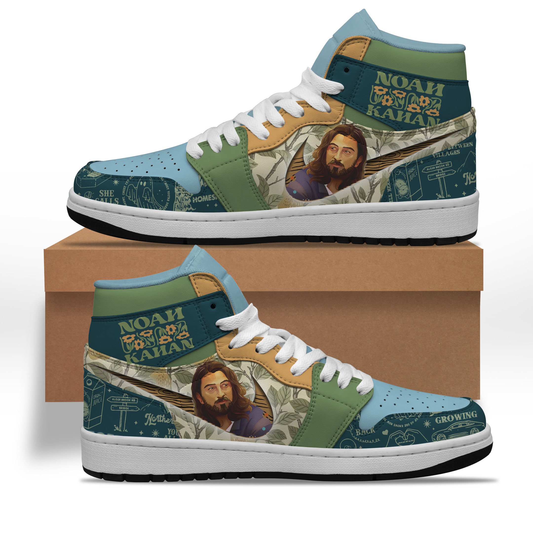 JWFancy Noah Kahan AJ1 High Sneakers Shoes For Men And Women