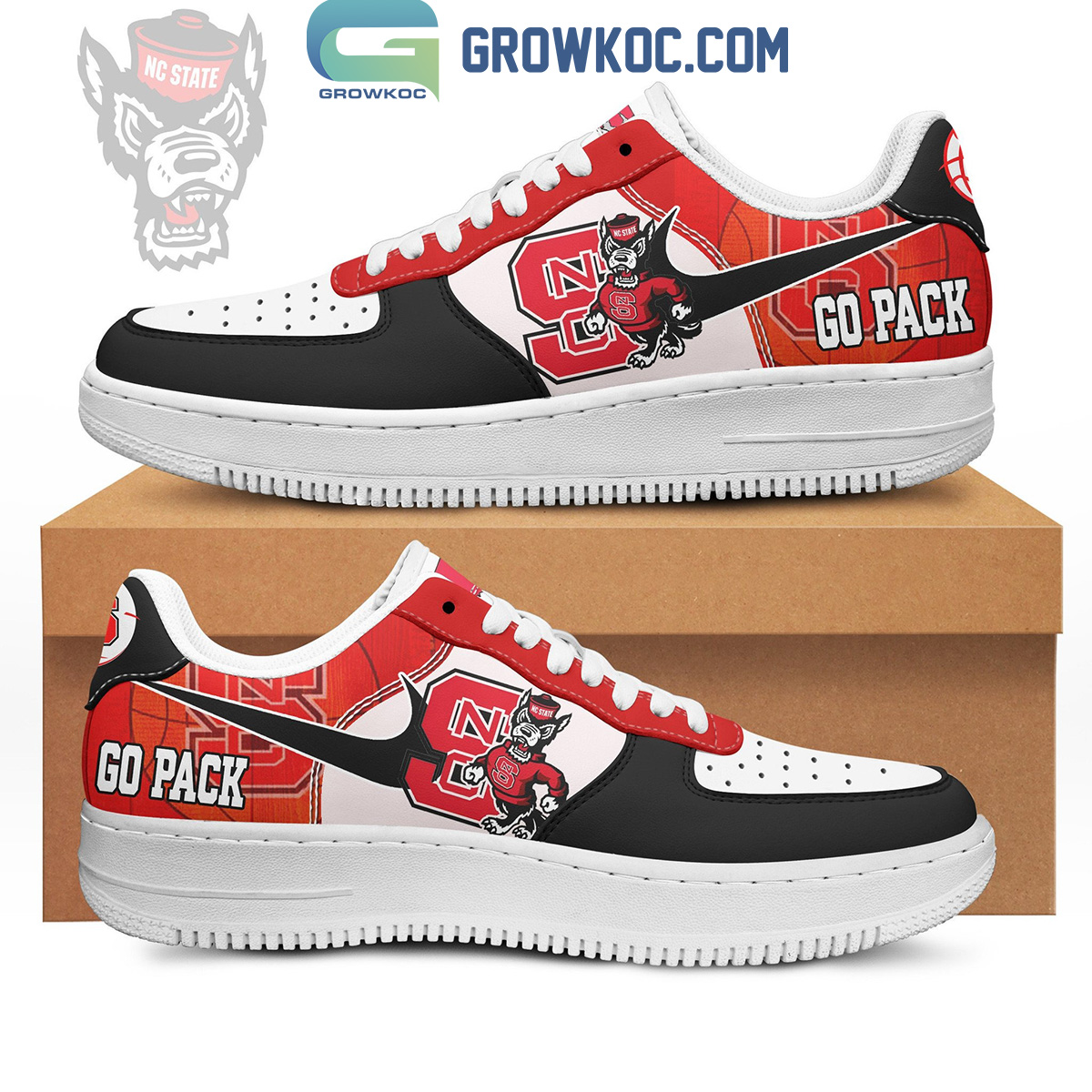 JWFancy North Carolina State Wolfpack Air Low-Top Sneakers Shoes For Men And Women