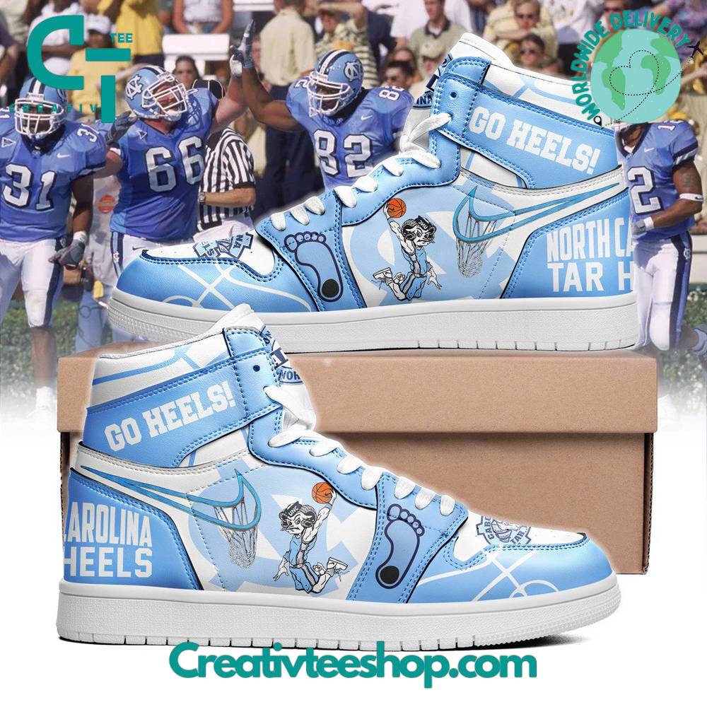 JWFancy North Carolina Tar Heels AJ1 High Sneakers Shoes For Men And Women