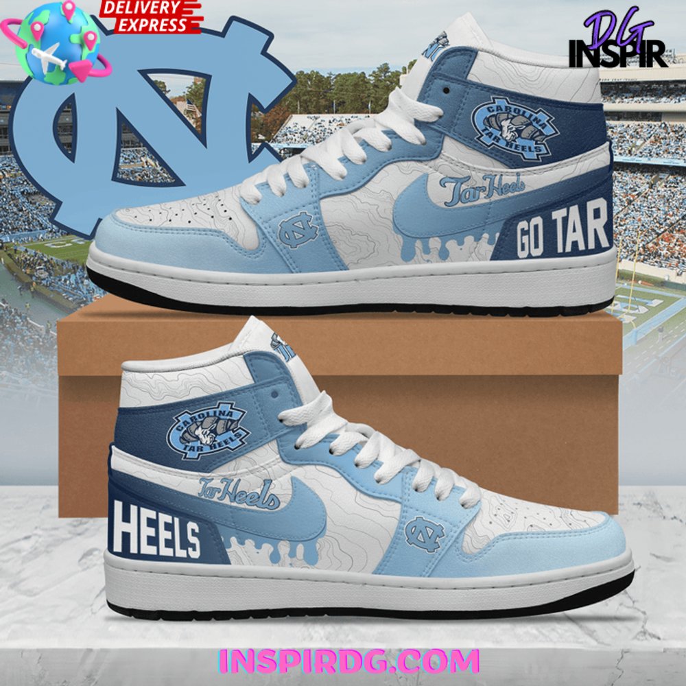 JWFancy North Carolina Tar Heels AJ1 High Sneakers Shoes For Men And Women