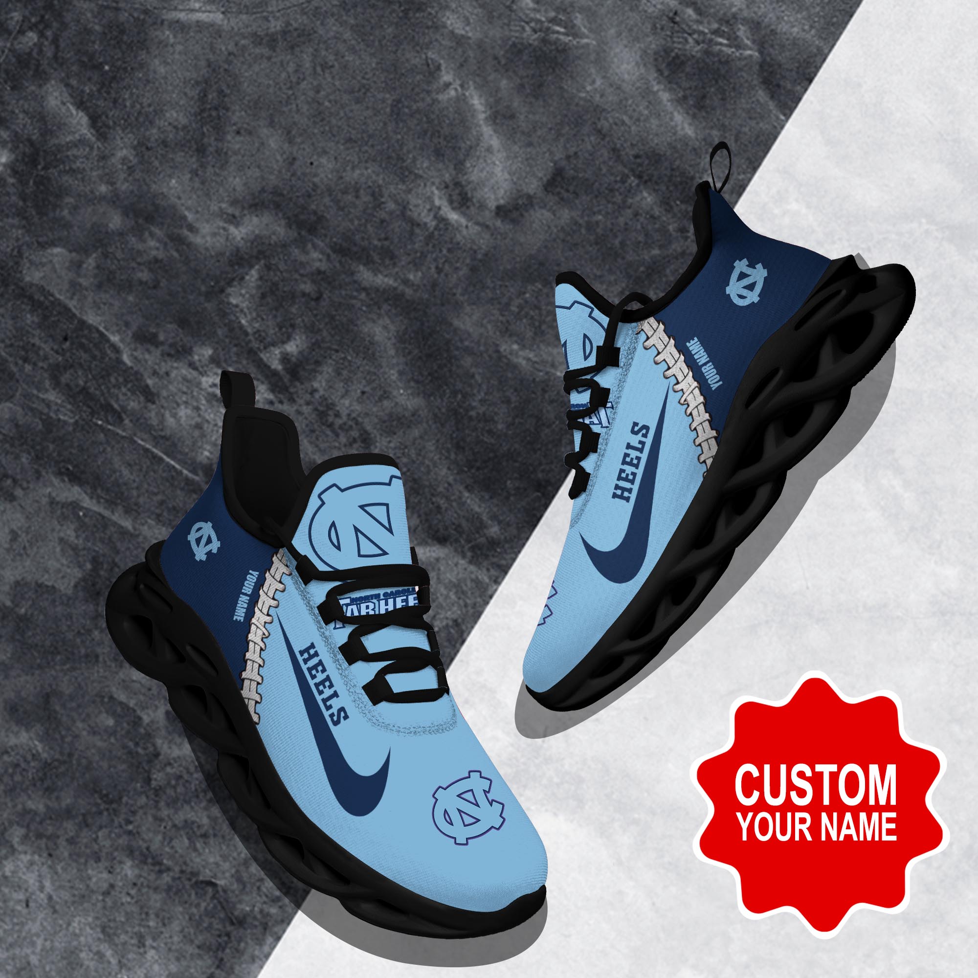 JWFancy North Carolina Tar Heels Max Soul Shoes Sneakers For Men And Women