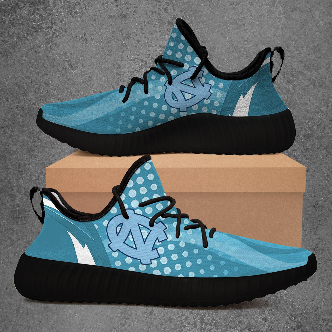JWFancy North Carolina Tar Heels Yeezy Boost Shoes For Men And Women