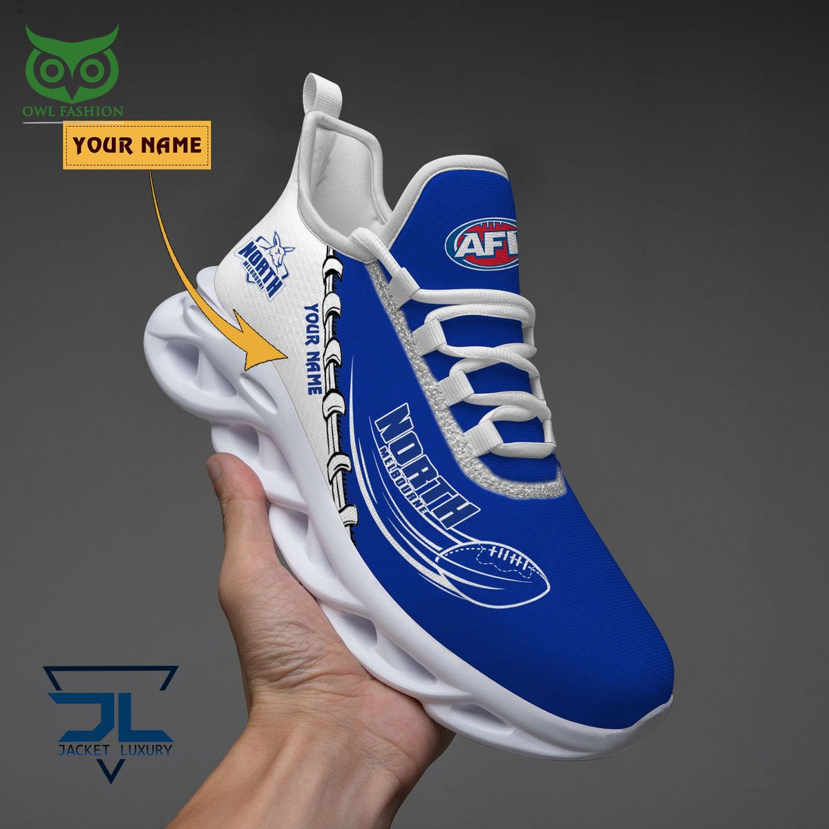 JWFancy North Melbourne Football Club Max Soul Shoes Sneakers For Men And Women