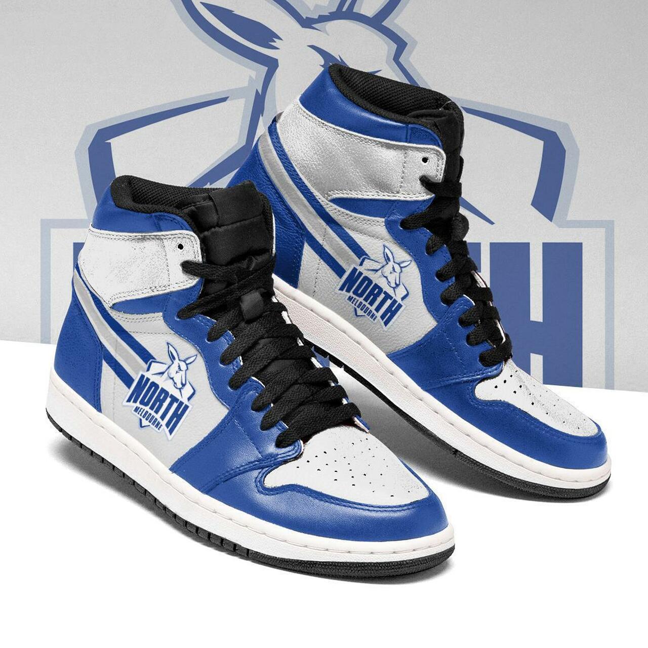 JWFancy North Melbourne Kangaroos AFL AJ1 High Sneakers Shoes For Men And Women