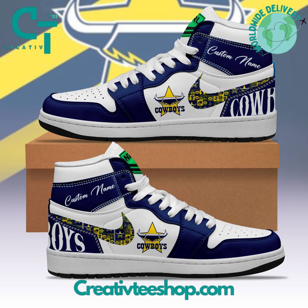 JWFancy North Queensland Cowboys AJ1 High Sneakers Shoes For Men And Women