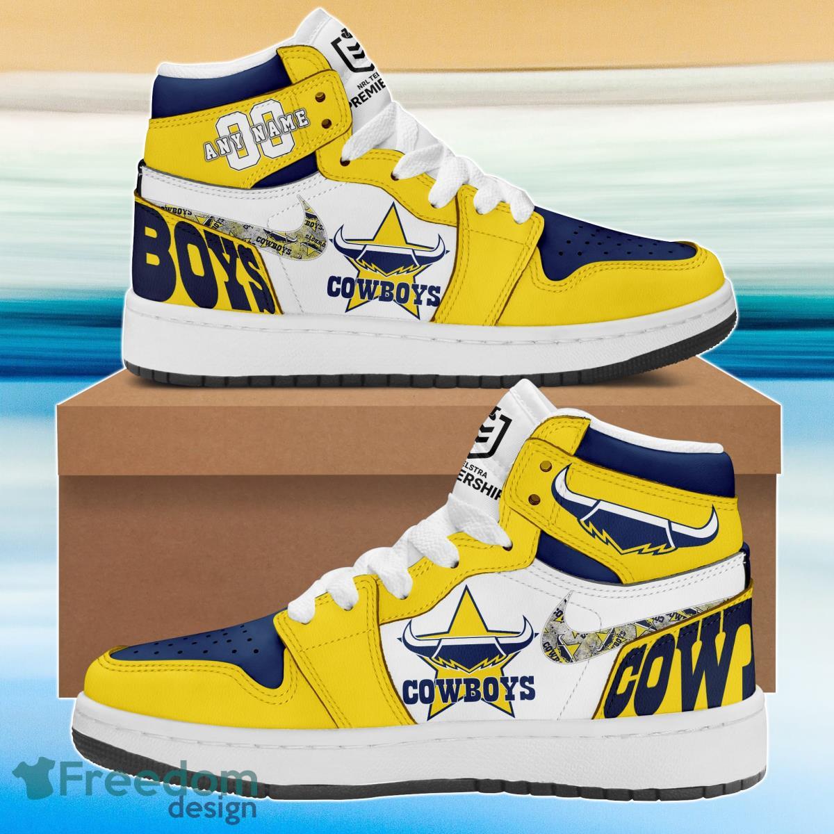 JWFancy North Queensland Cowboys AJ1 High Sneakers Shoes For Men And Women