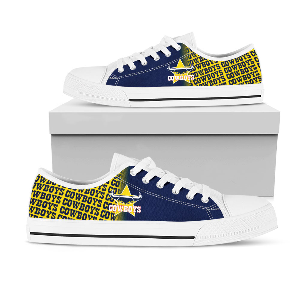 JWFancy North Queensland Cowboys Low Top Canvas Sneakers Shoes For Men And Women