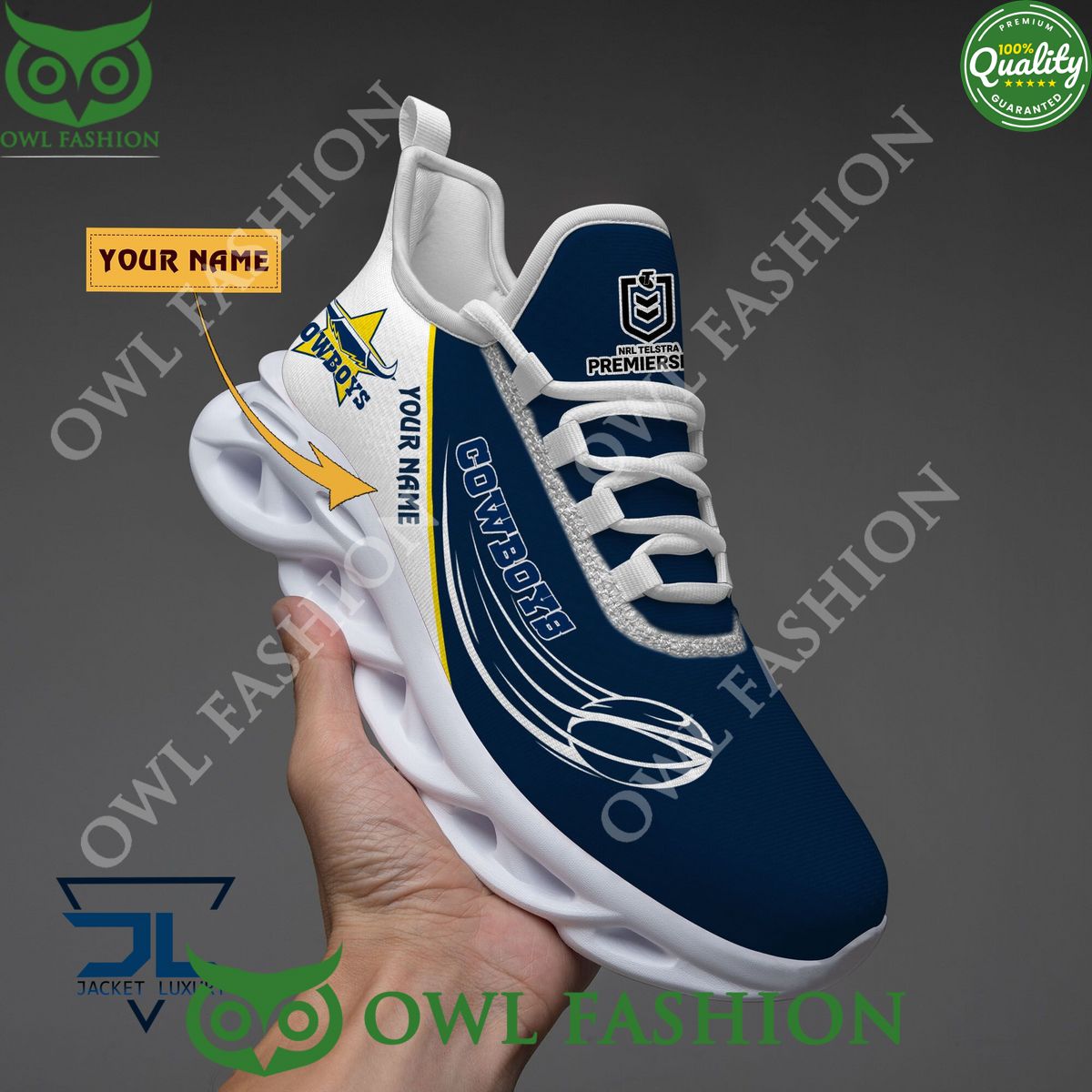 JWFancy North Queensland Cowboys Max Soul Shoes Sneakers For Men And Women