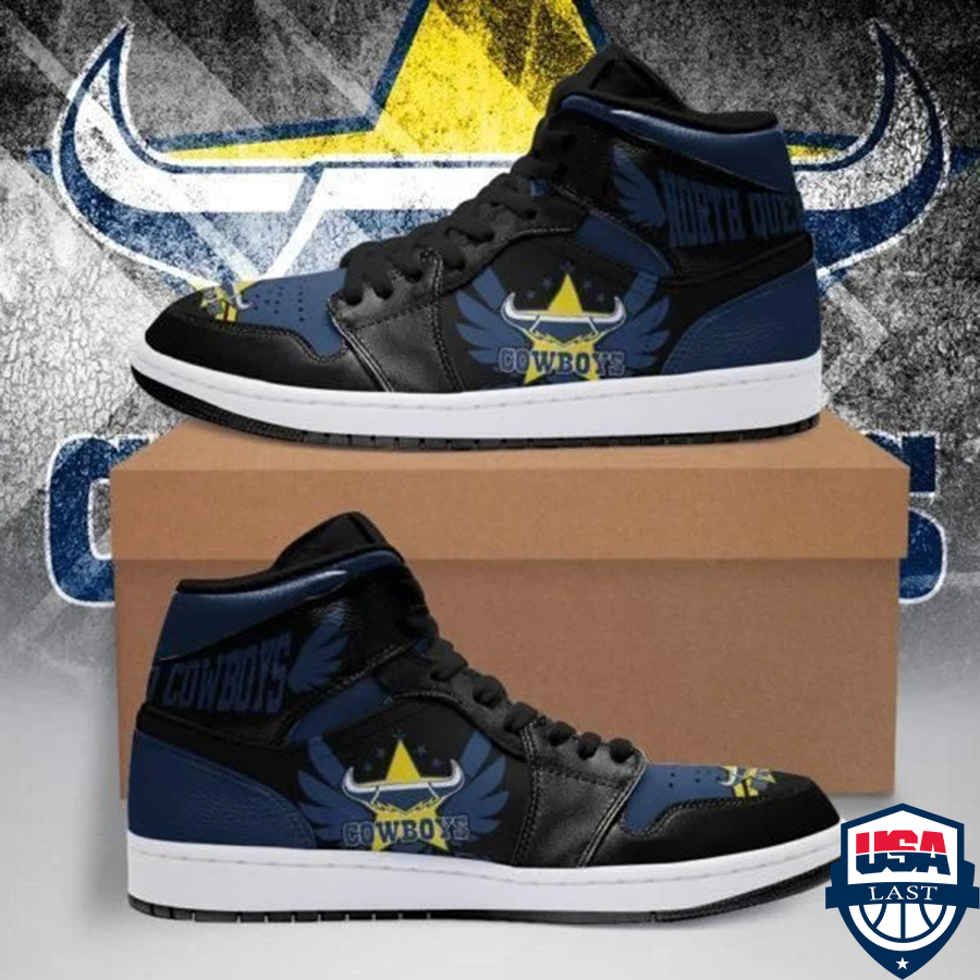 JWFancy North Queensland Cowboys NRL AJ1 High Sneakers Shoes For Men And Women