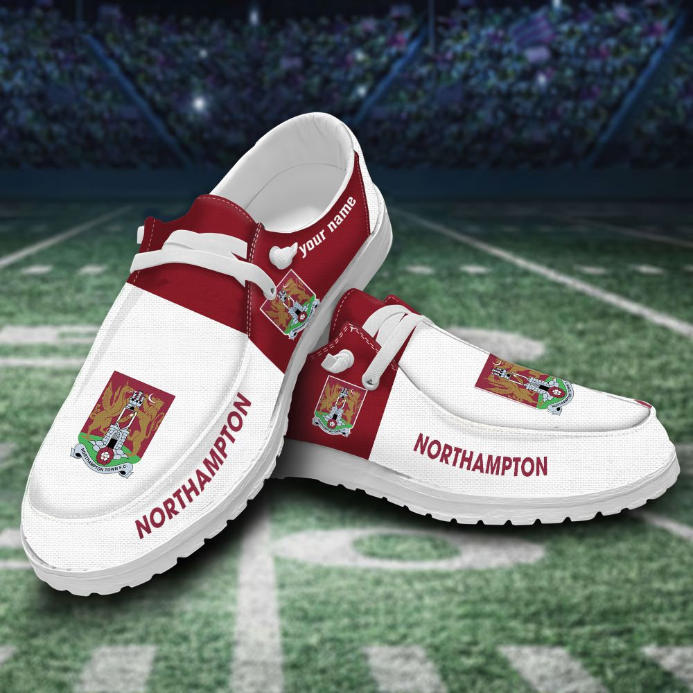 JWFancy Northampton Town F.C Hey Dude Shoes Wally Men's Lace Up Loafers Comfortable For Men And Women