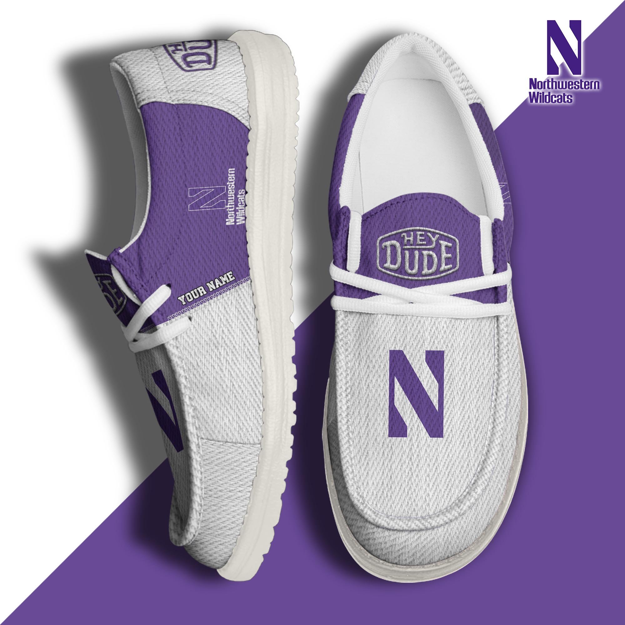 JWFancy Northern Illinois Huskies Hey Dude Shoes Wally Men's Lace Up Loafers Comfortable For Men And Women