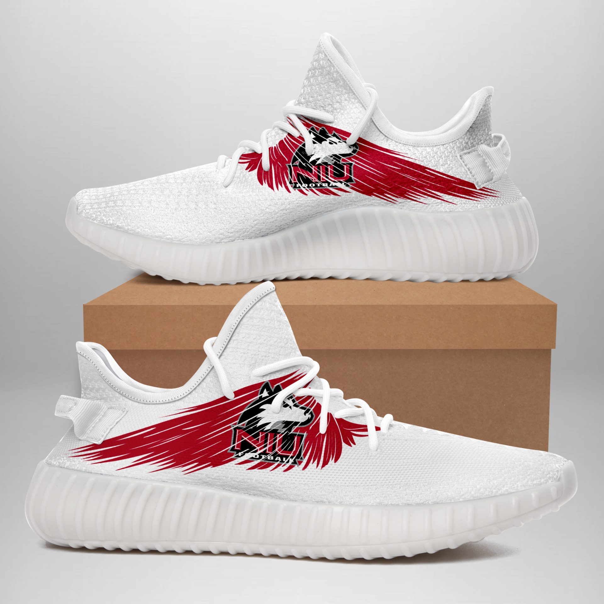 JWFancy Northern Illinois Huskies Yeezy Boost Shoes For Men And Women