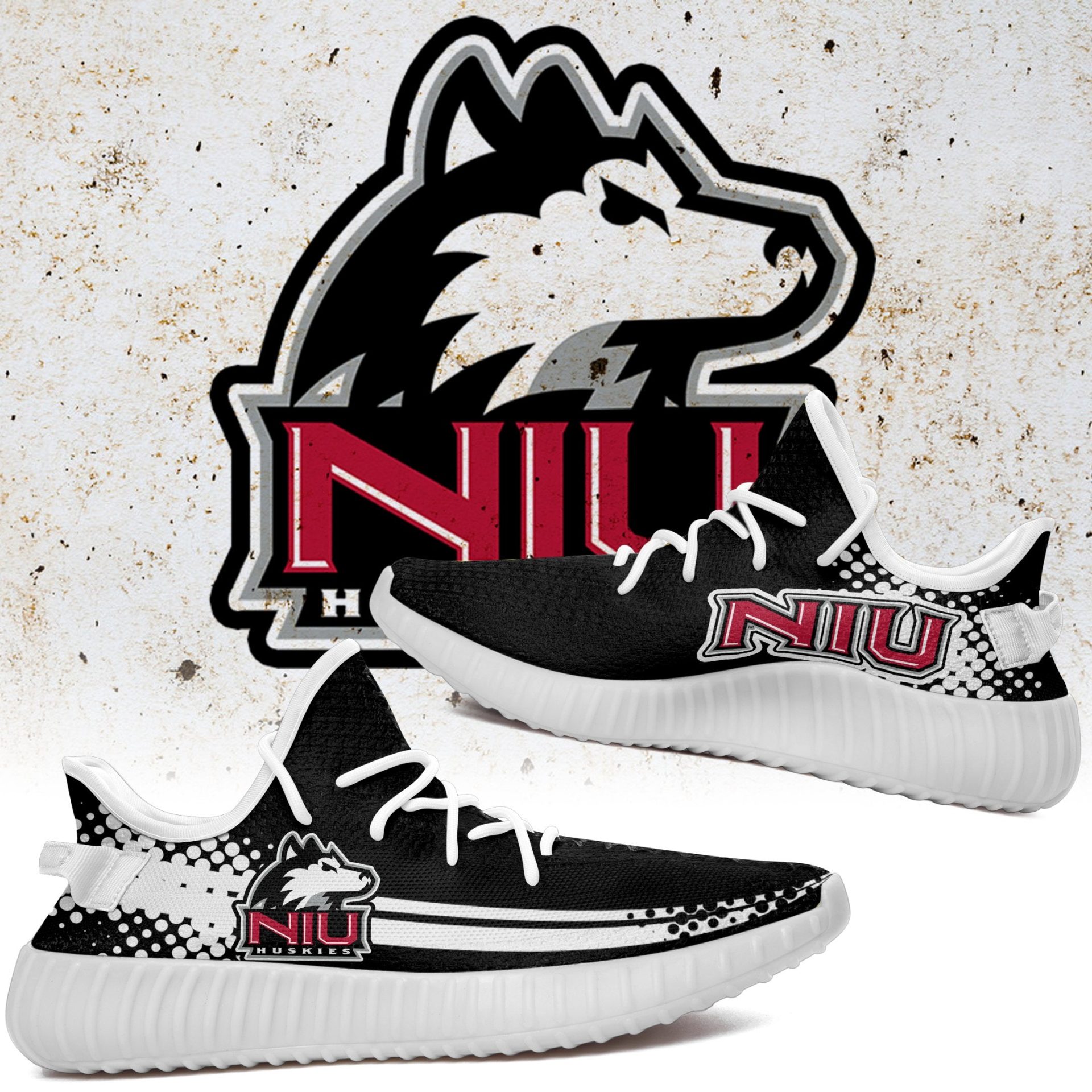 JWFancy Northern Illinois Huskies Yeezy Boost Shoes For Men And Women