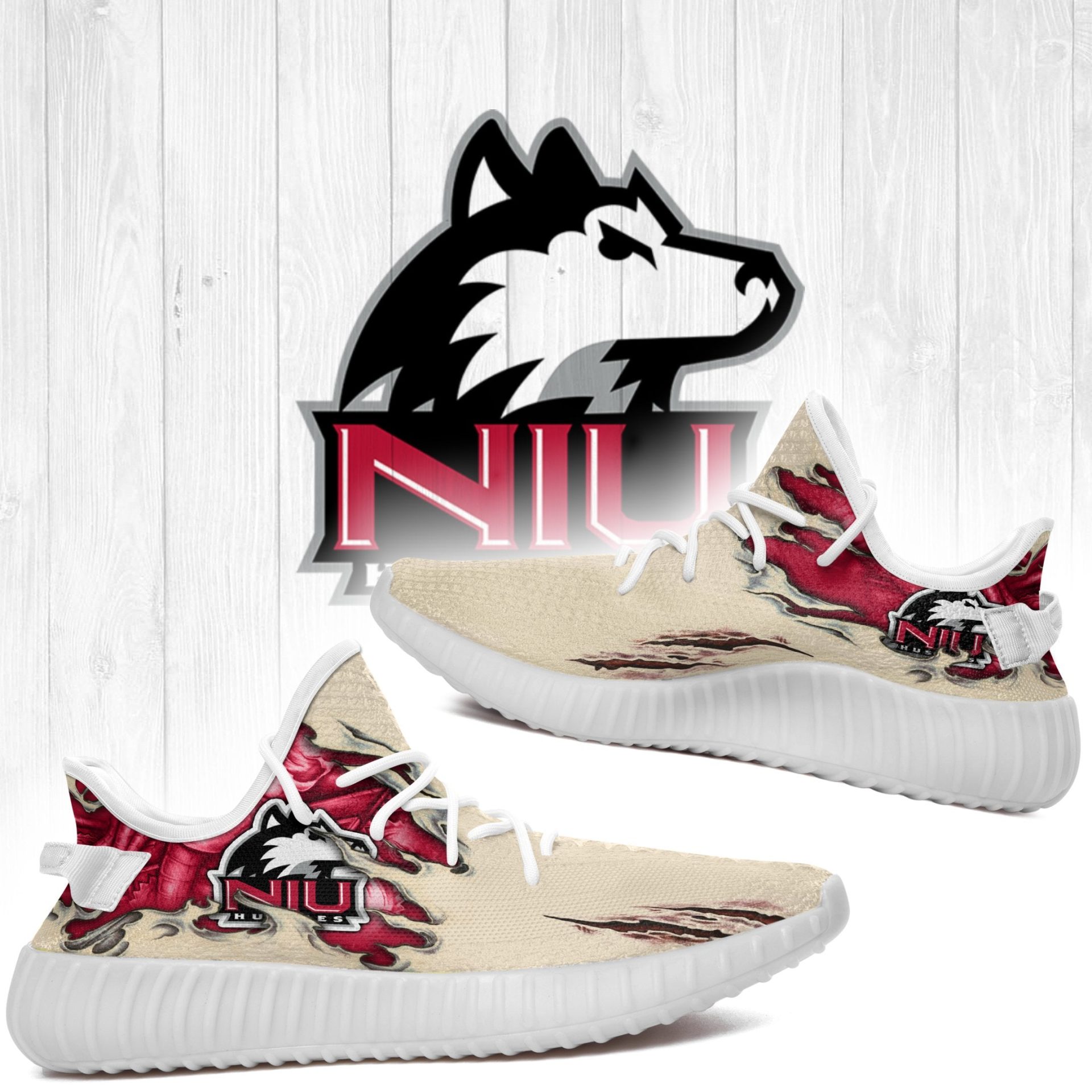 JWFancy Northern Illinois Huskies Yeezy Boost Shoes For Men And Women
