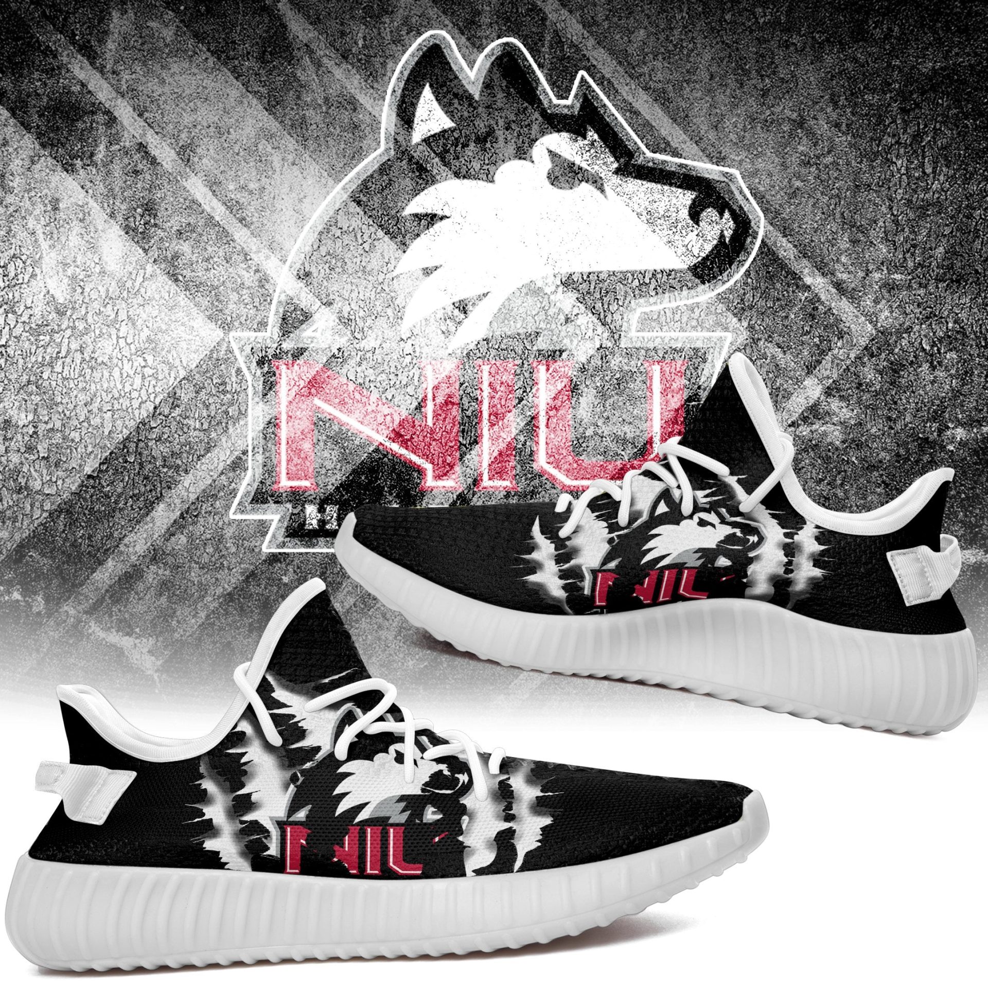 JWFancy Northern Illinois Huskies Yeezy Boost Shoes For Men And Women