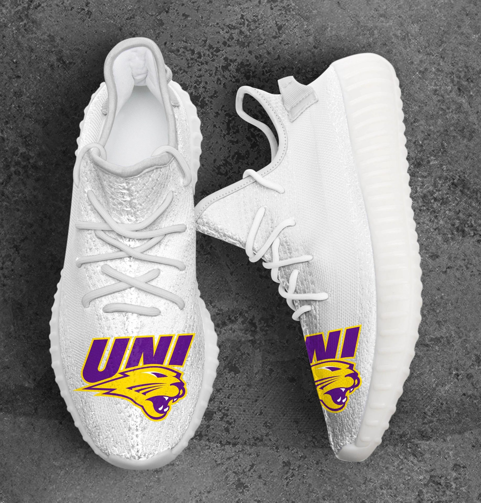 JWFancy Northern Iowa Panthers Yeezy Boost Shoes For Men And Women