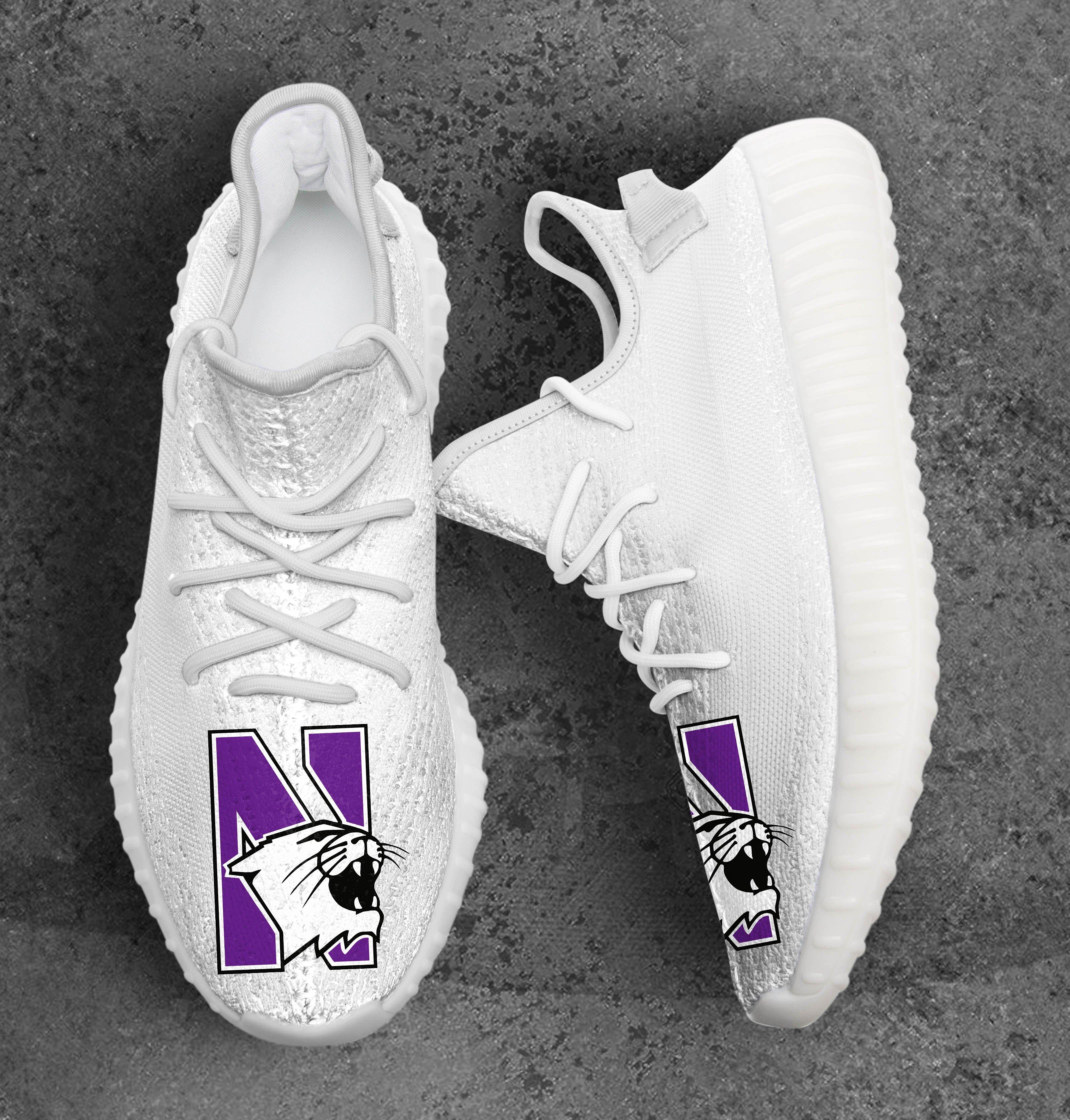 JWFancy Northwestern Wildcats Yeezy Boost Shoes For Men And Women