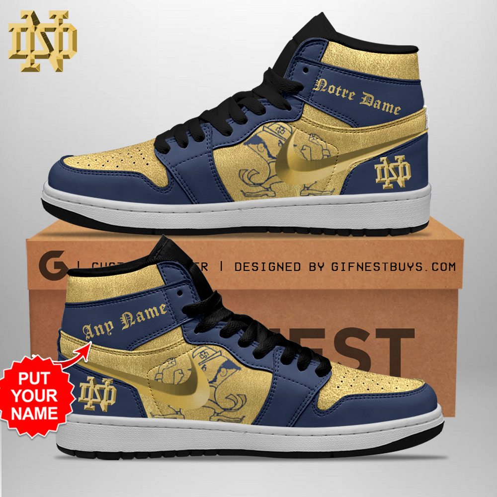 JWFancy Notre Dame Fighting Irish AJ1 High Sneakers Shoes For Men And Women