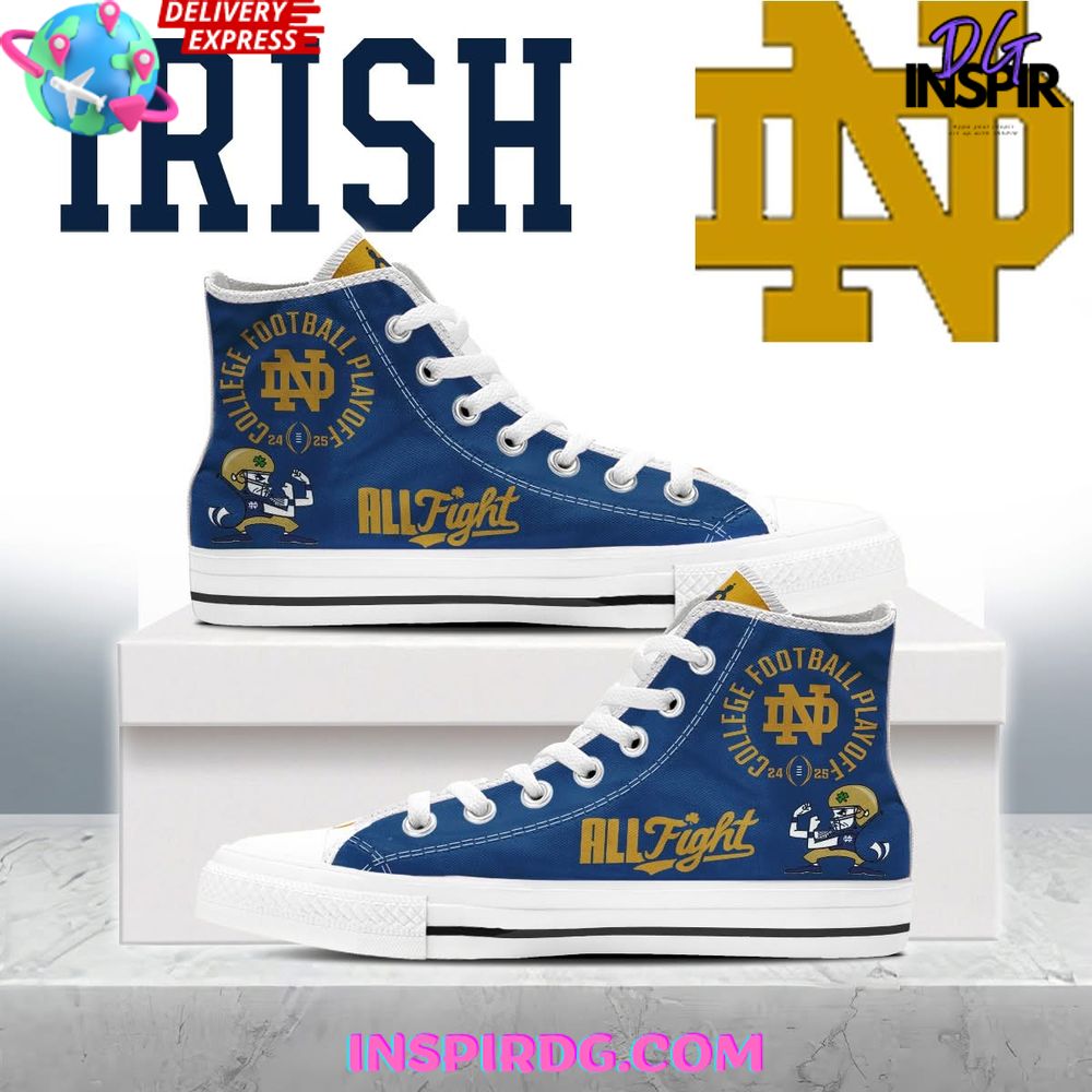 JWFancy Notre Dame Fighting Irish High Top Canvas Sneakers Shoes For Men And Women