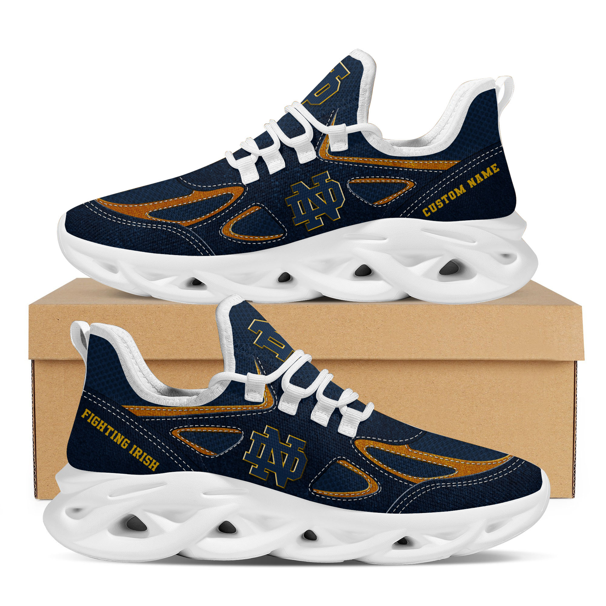 JWFancy Notre Dame Fighting Irish Max Soul Shoes Sneakers For Men And Women