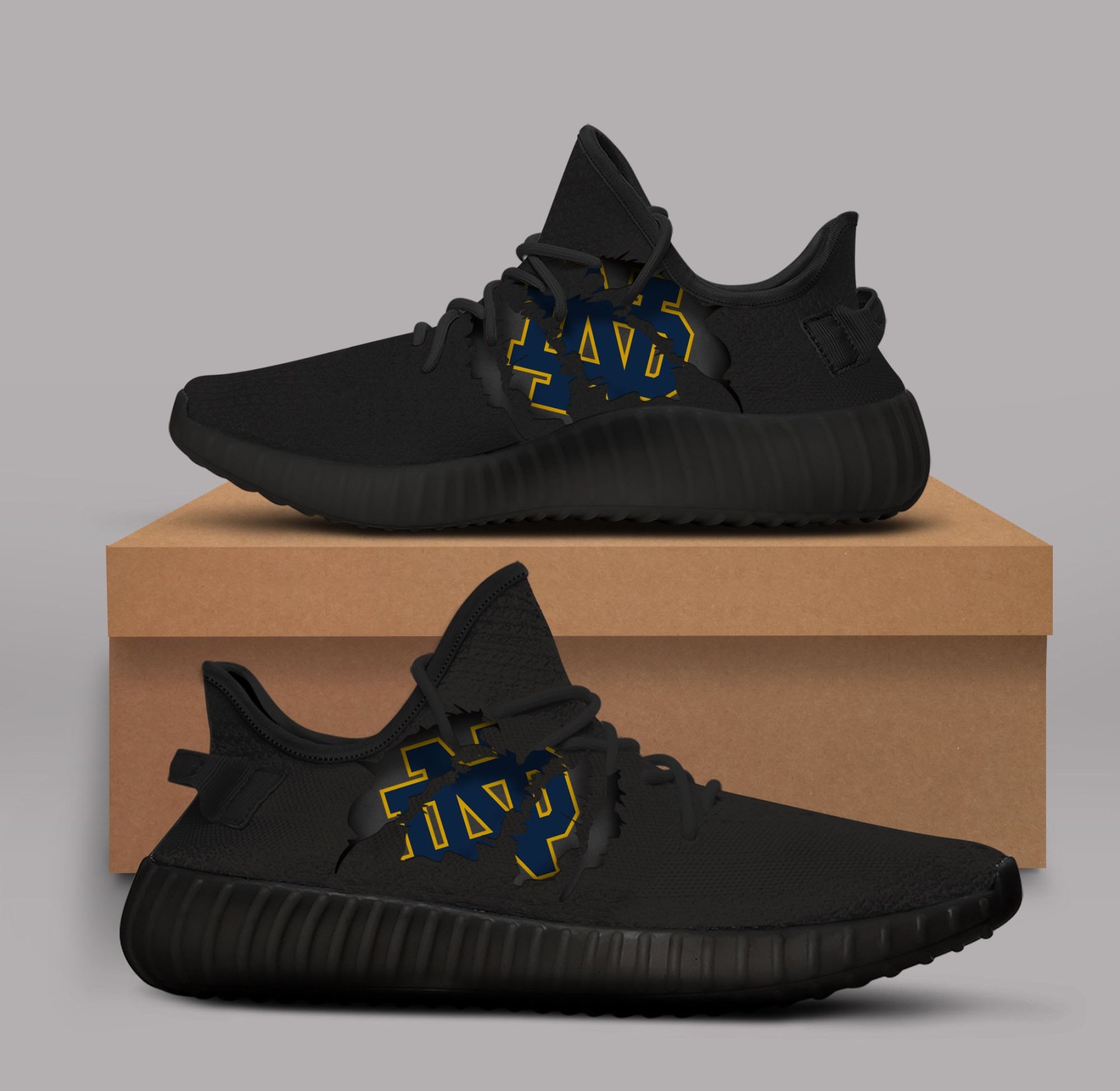 JWFancy Notre Dame Fighting Irish Yeezy Boost Shoes For Men And Women
