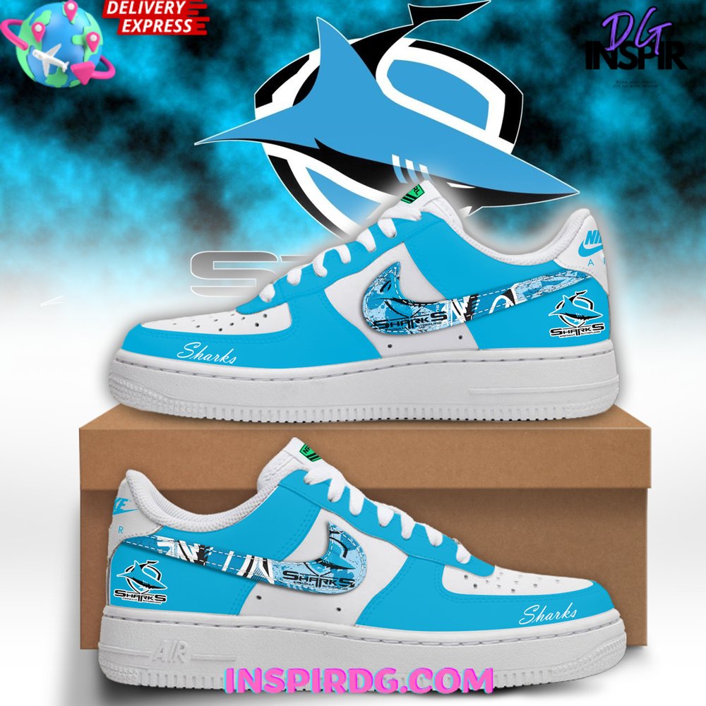 JWFancy NRL Cronulla Sharks Air Low-Top Sneakers Shoes For Men And Women