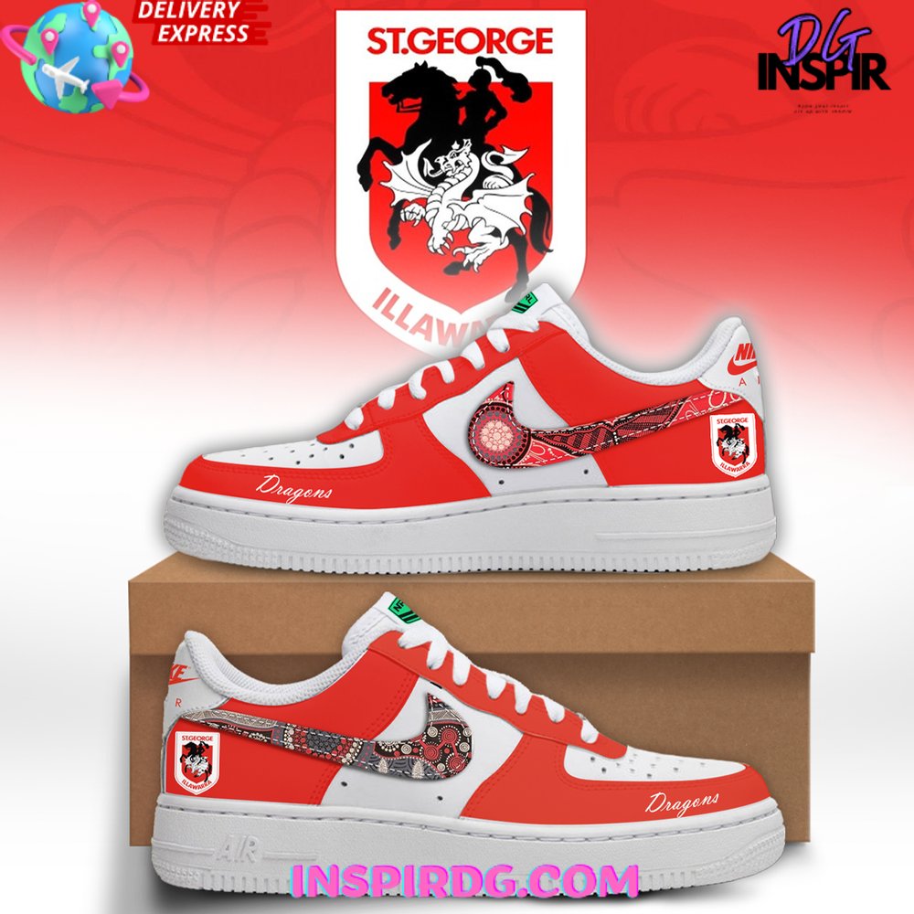 JWFancy NRL St George Illawarra Dragons Air Low-Top Sneakers Shoes For Men And Women