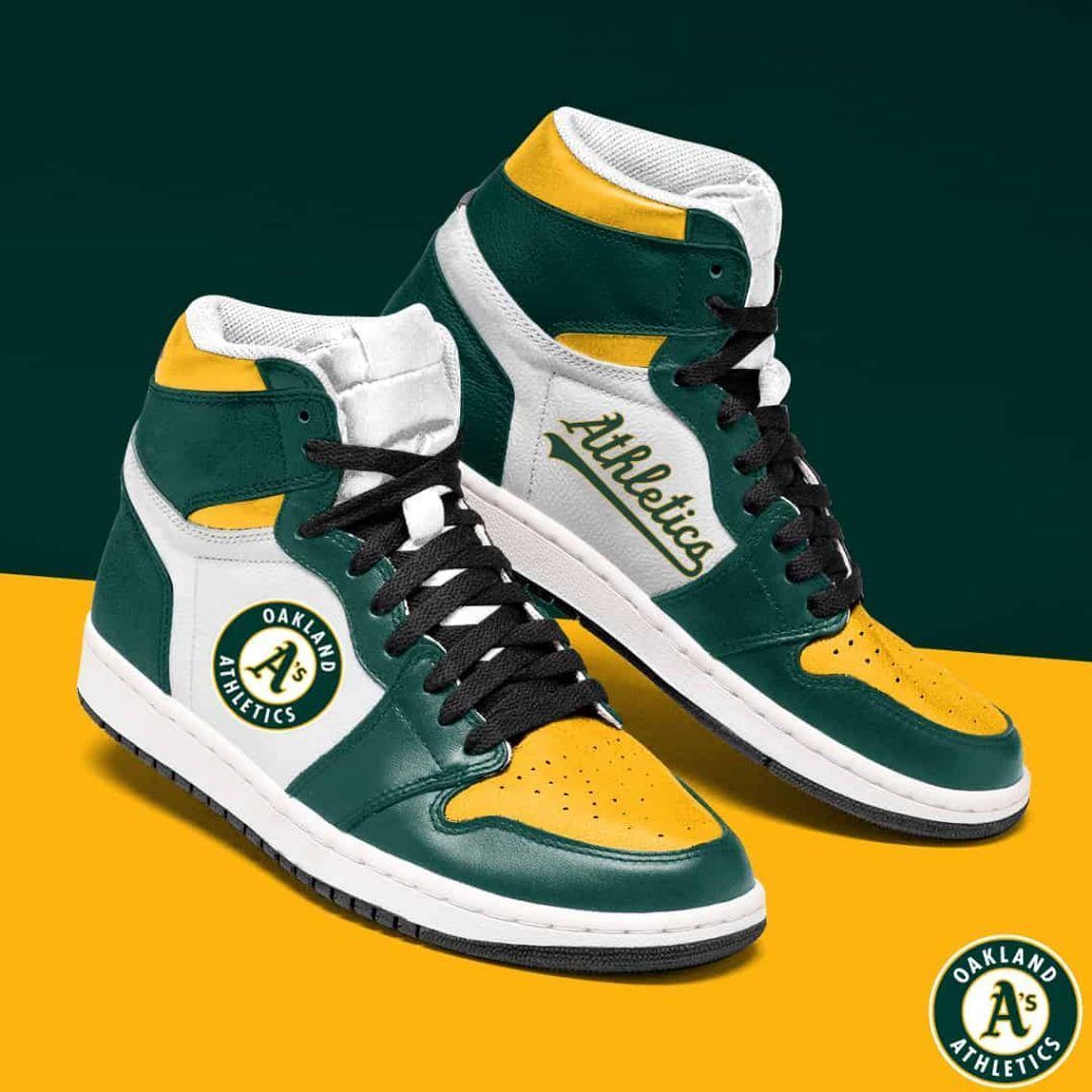 JWFancy Oakland Athletics AJ1 High Sneakers Shoes For Men And Women