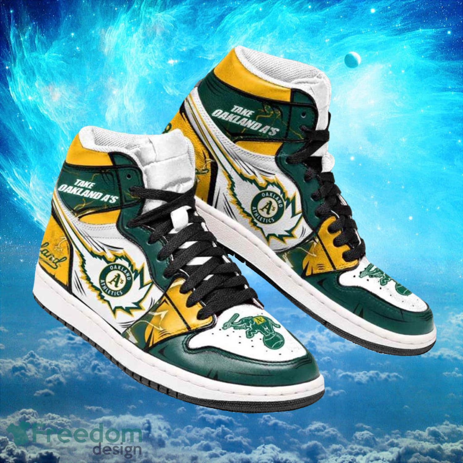JWFancy Oakland Athletics AJ1 High Sneakers Shoes For Men And Women