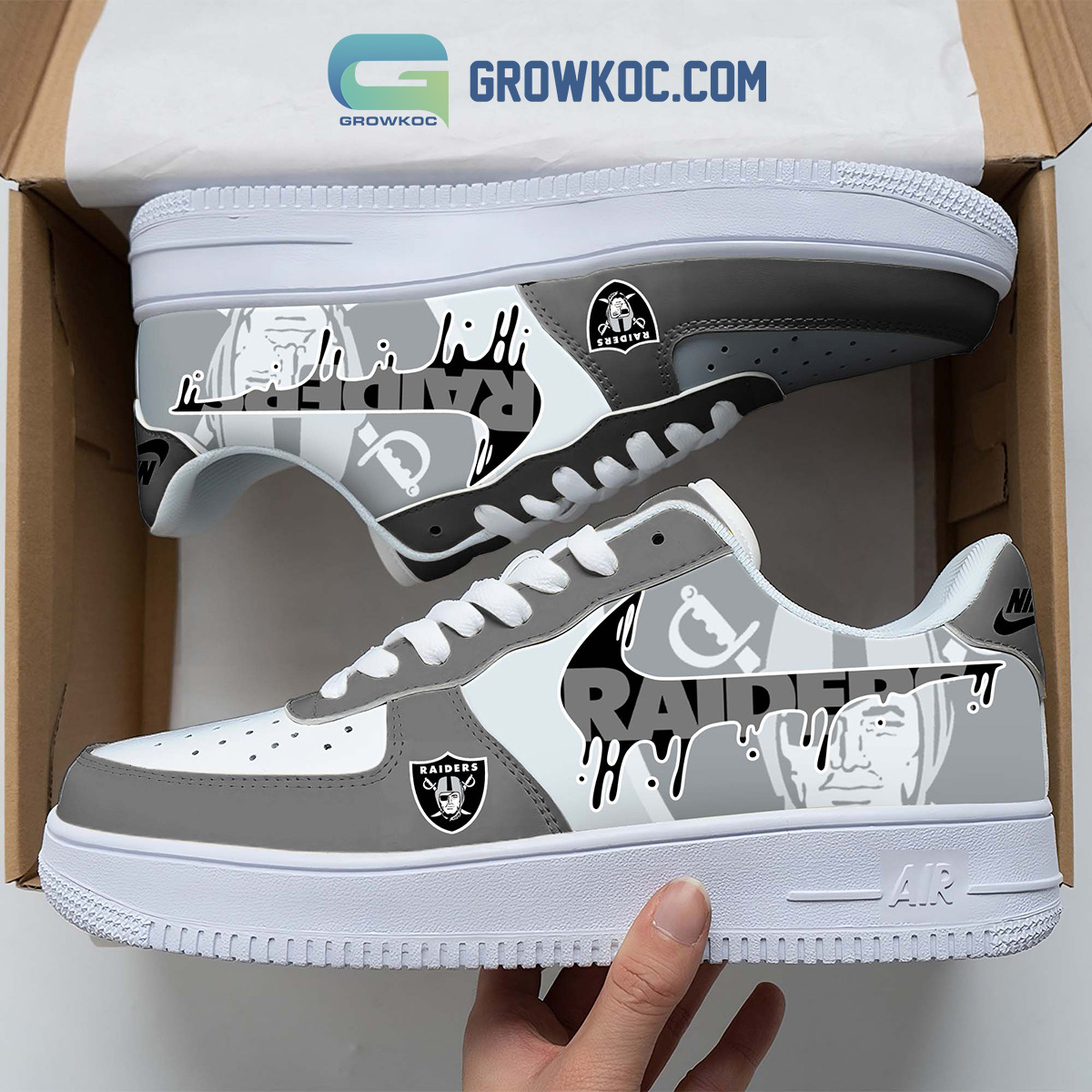 JWFancy Oakland Raiders Air Low-Top Sneakers Shoes For Men And Women