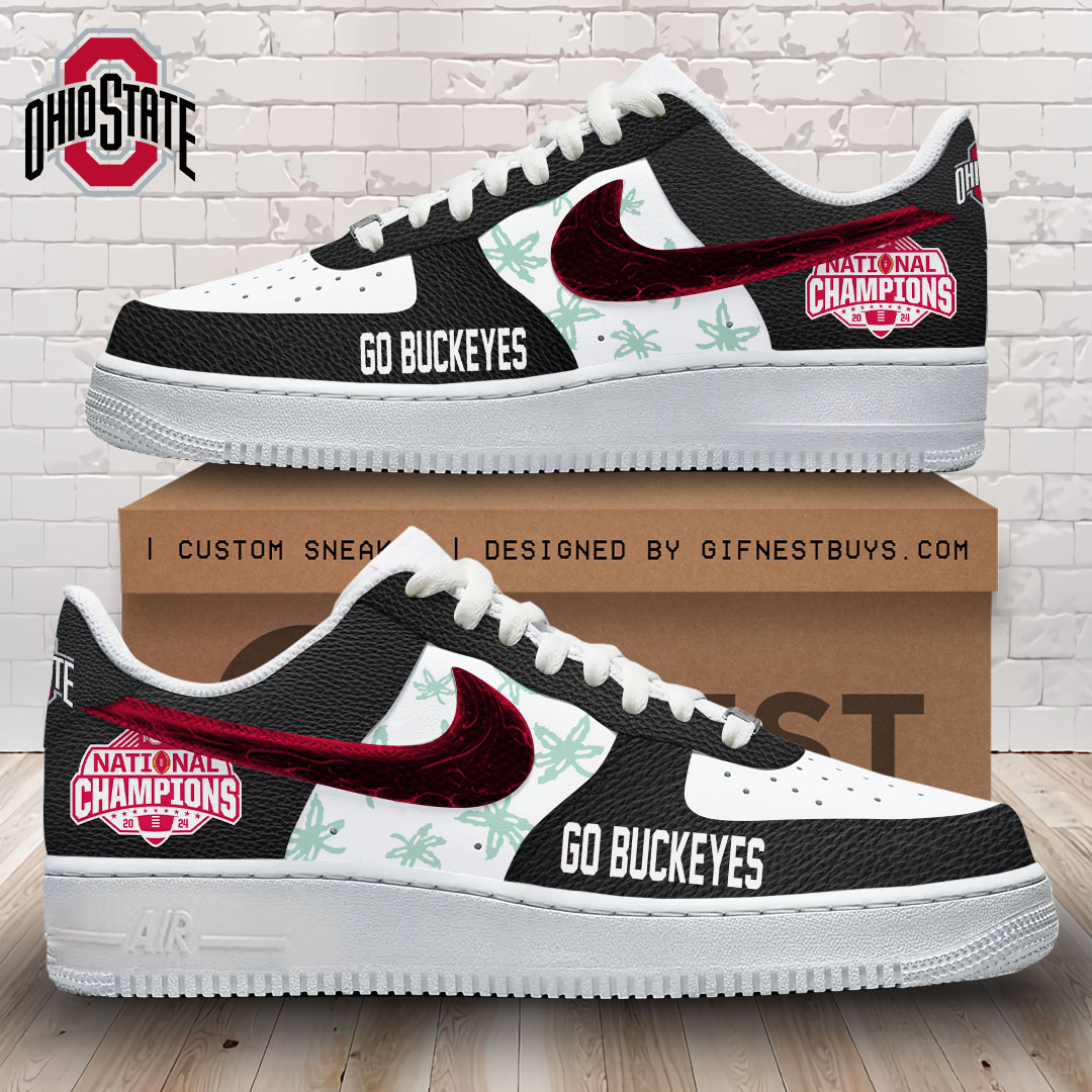 JWFancy Ohio State Buckeyes Air Low-Top Sneakers Shoes For Men And Women