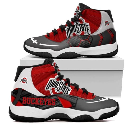 JWFancy Ohio State Buckeyes AJ13 Sneakers Shoes For Men And Women