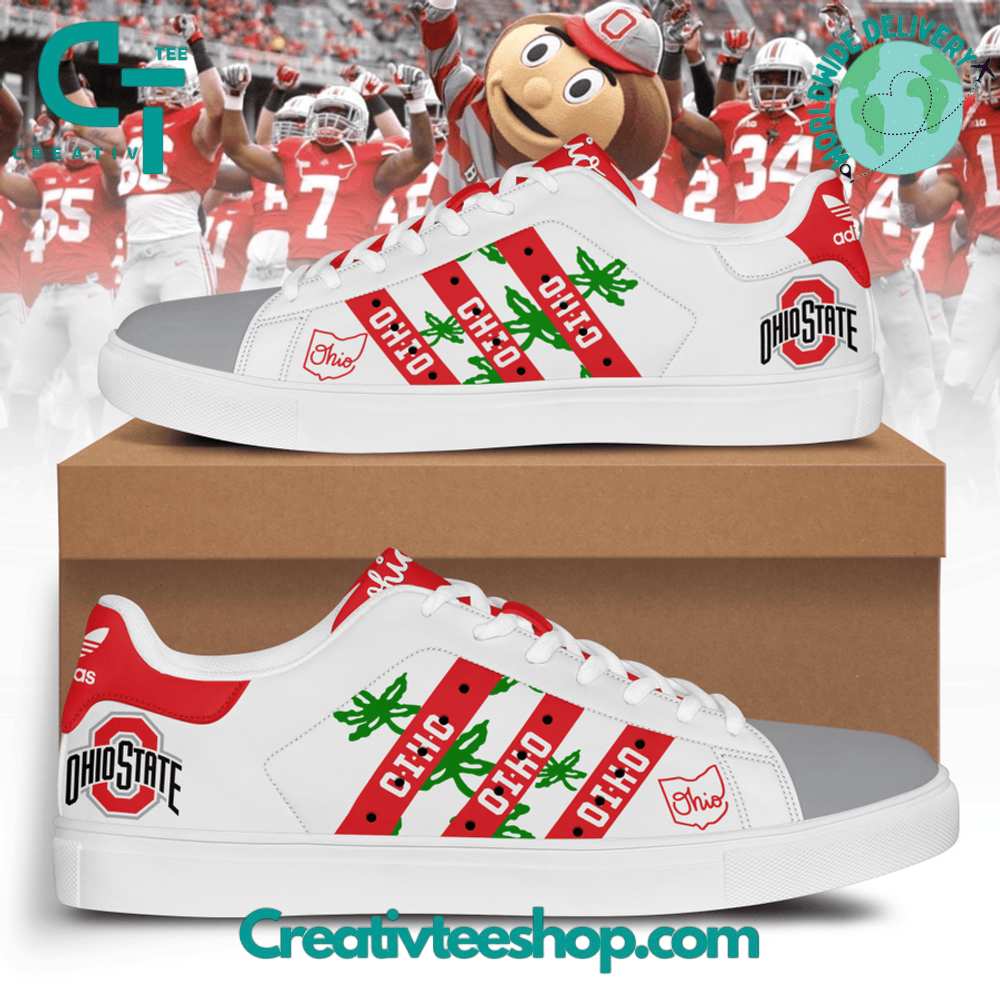 JWFancy Ohio State Buckeyes Skate Stan Shoes Sneakes For Men And Women