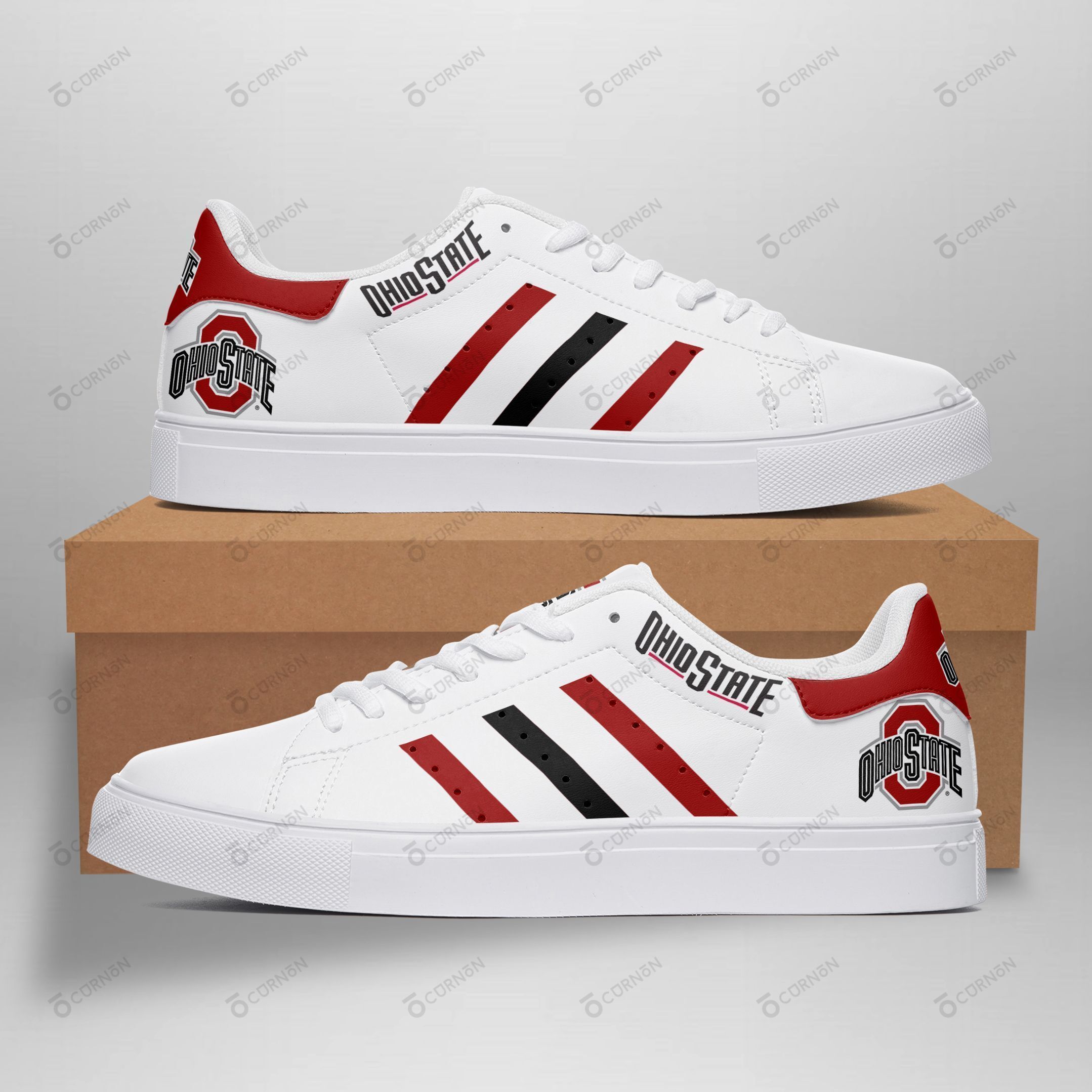 JWFancy Ohio State Buckeyes Skate Stan Shoes Sneakes For Men And Women