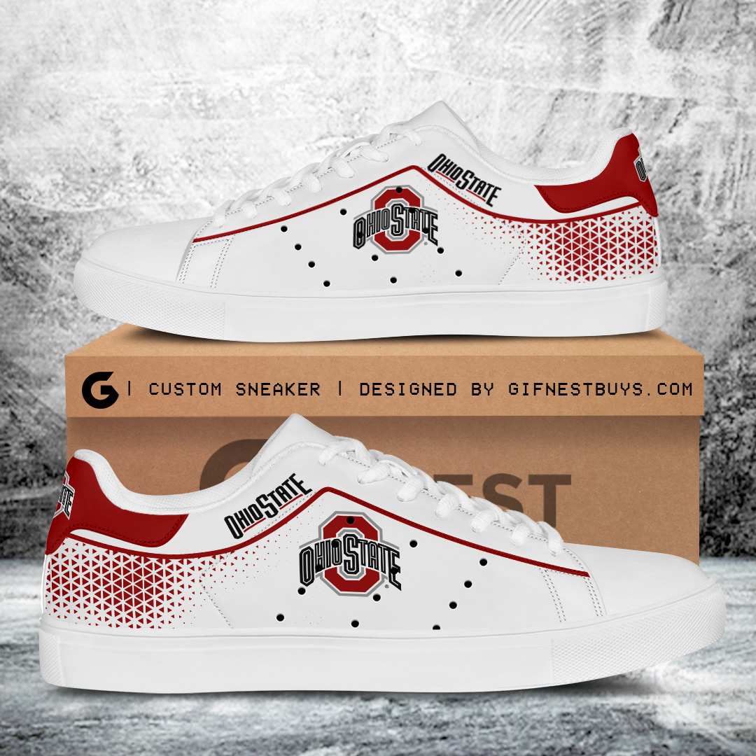 JWFancy Ohio State Buckeyes Skate Stan Shoes Sneakes For Men And Women